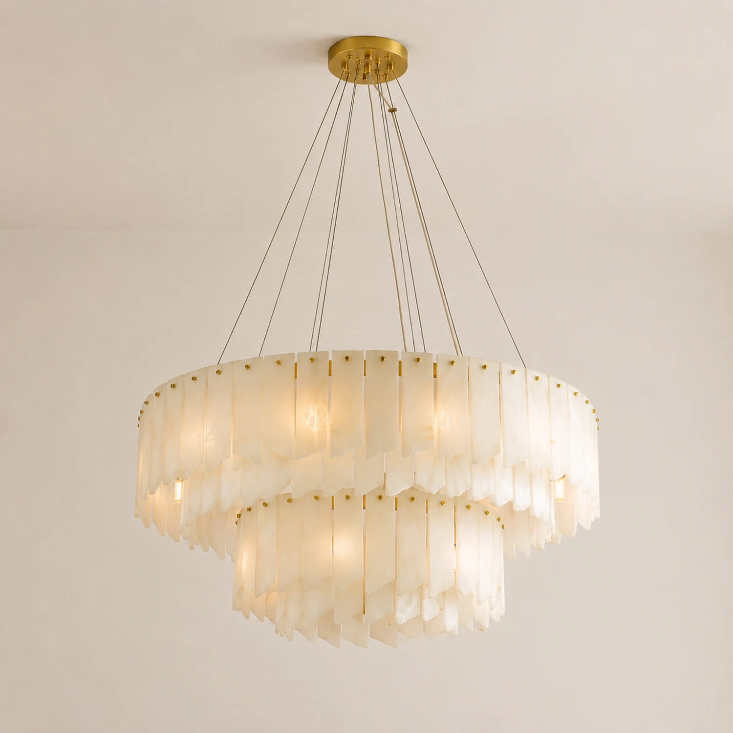 Alabaster Cascade Tiered Chandelier - Lumpaz