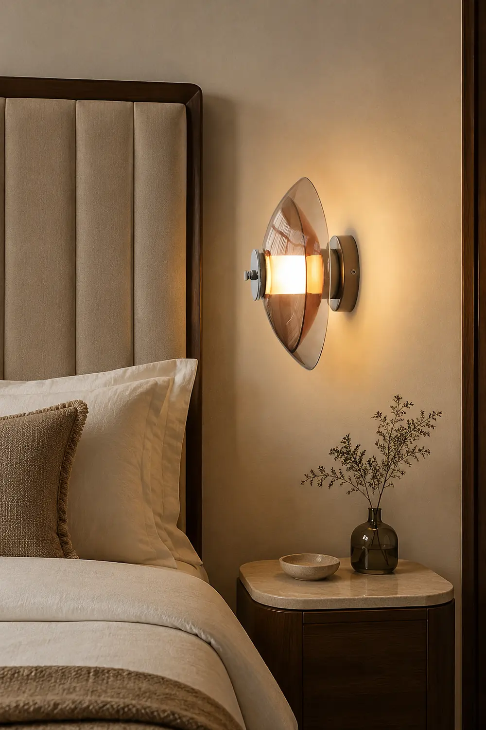 Flying Saucer Chrome Wall Light - Lumpaz