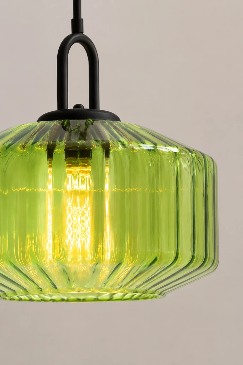 Mid Century Striped Glass Pendant Light - Lumpaz