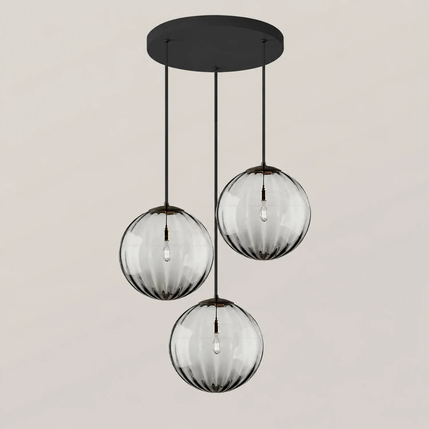 Modern Simple Round Glass Pendant Light - Lumpaz