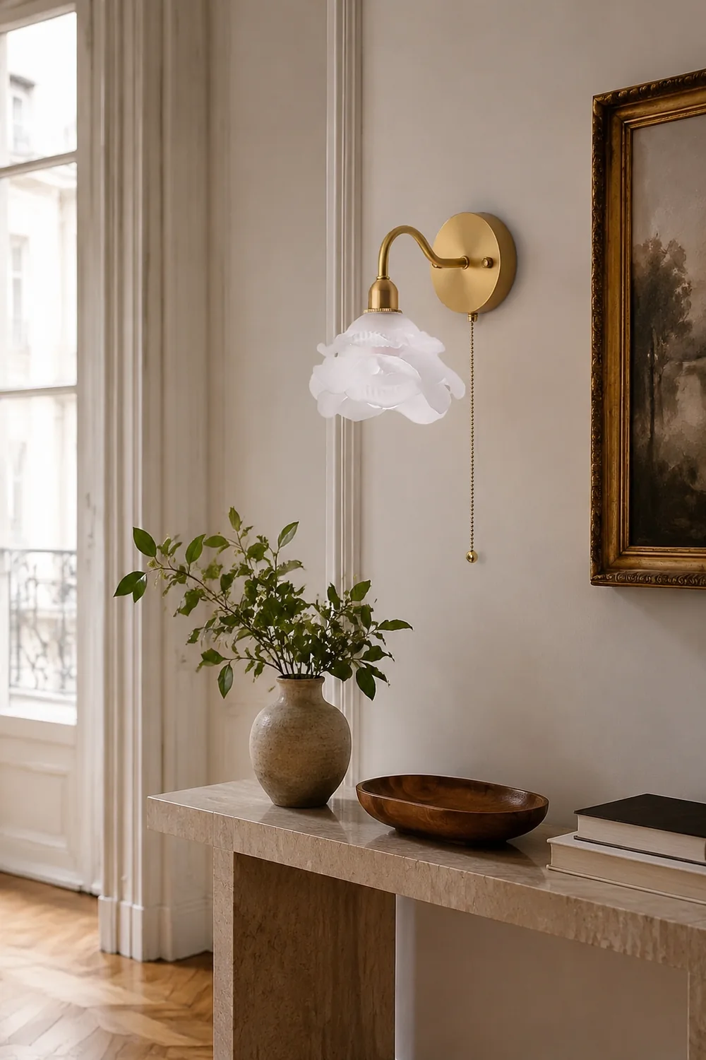 Rose Brass Wall Light - Lumpaz