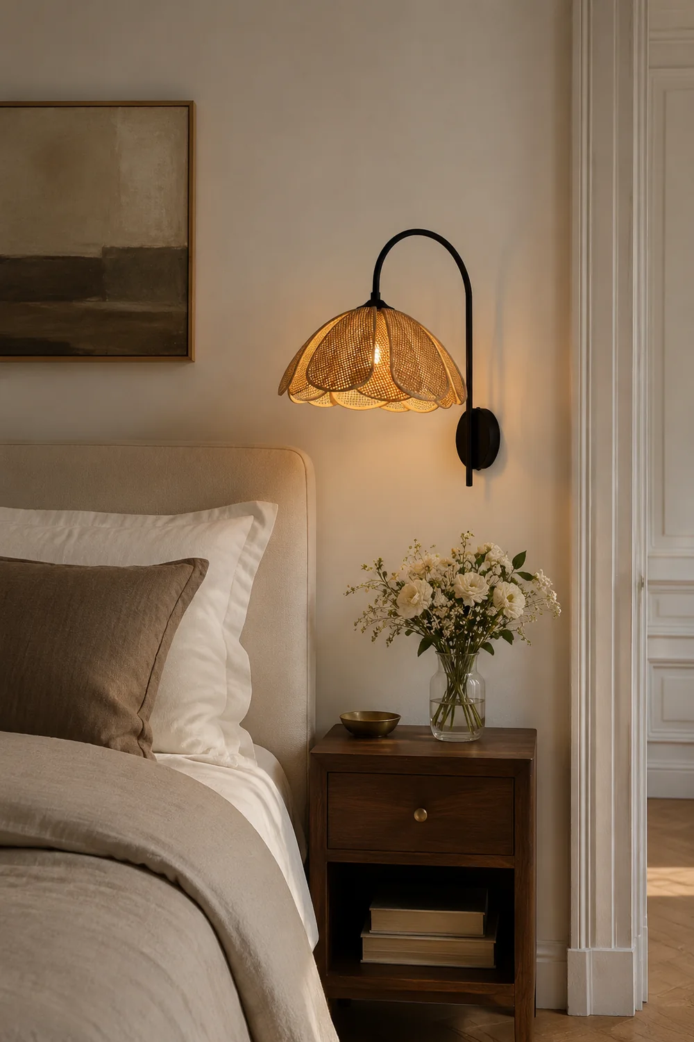 Rattan Petal Wall Lamp - Lumpaz