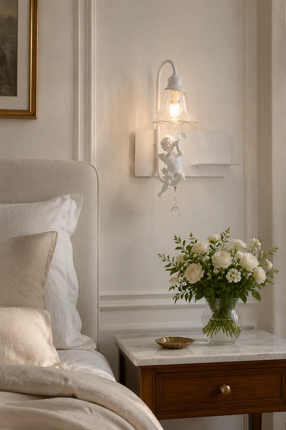 White Angel Wall Light - Lumpaz
