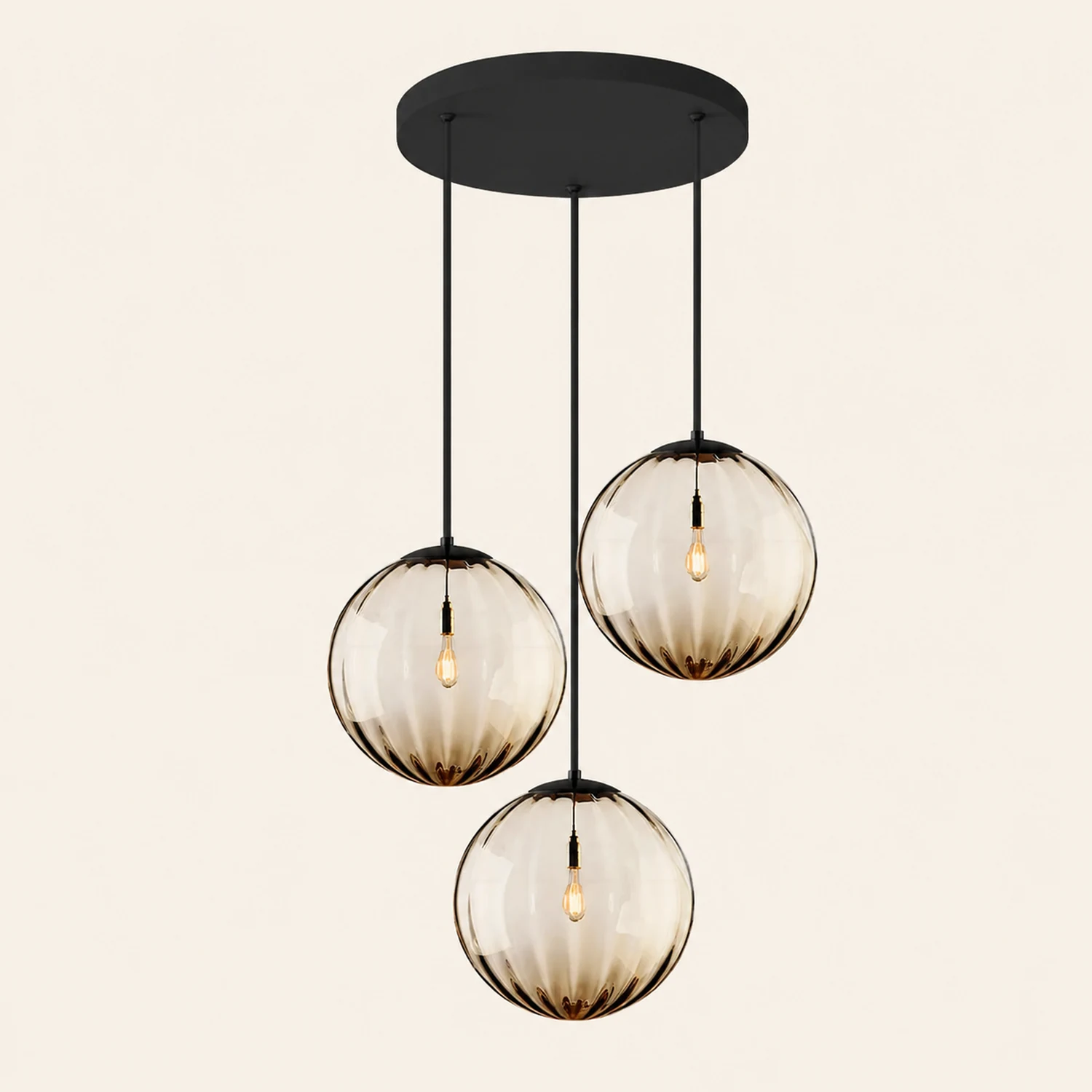Modern Simple Round Glass Pendant Light - Lumpaz