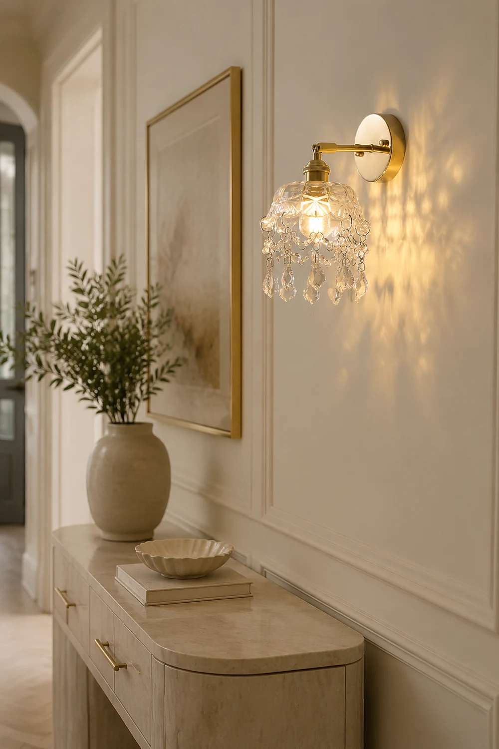 French Crystal Tassel Wall Light - Lumpaz