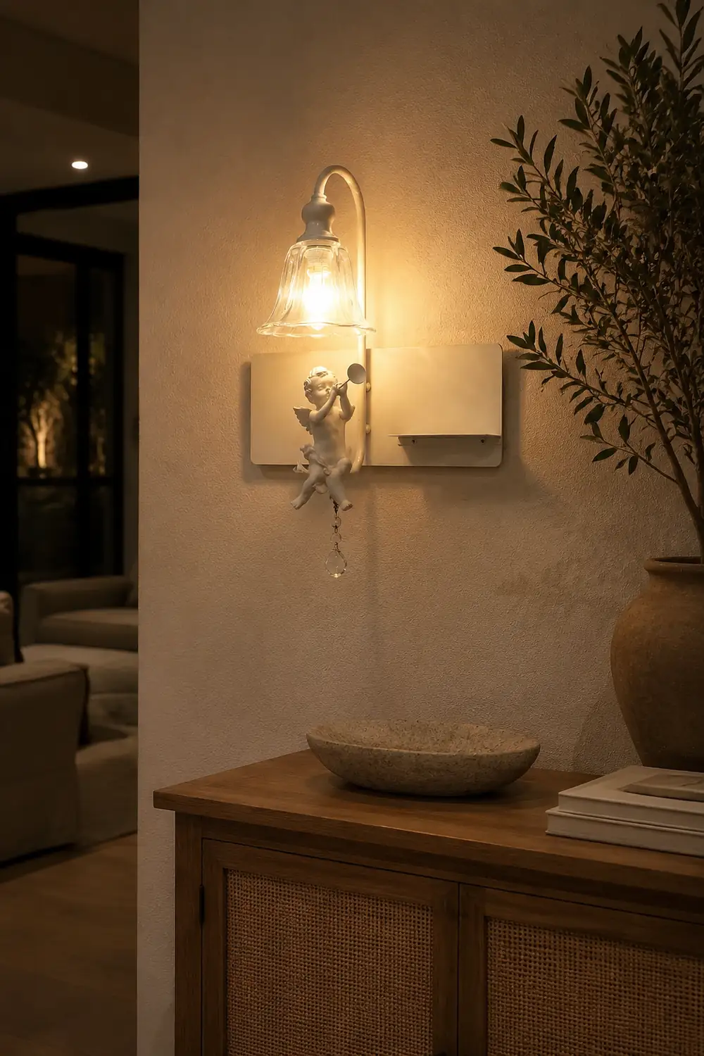 White Angel Wall Light - Lumpaz