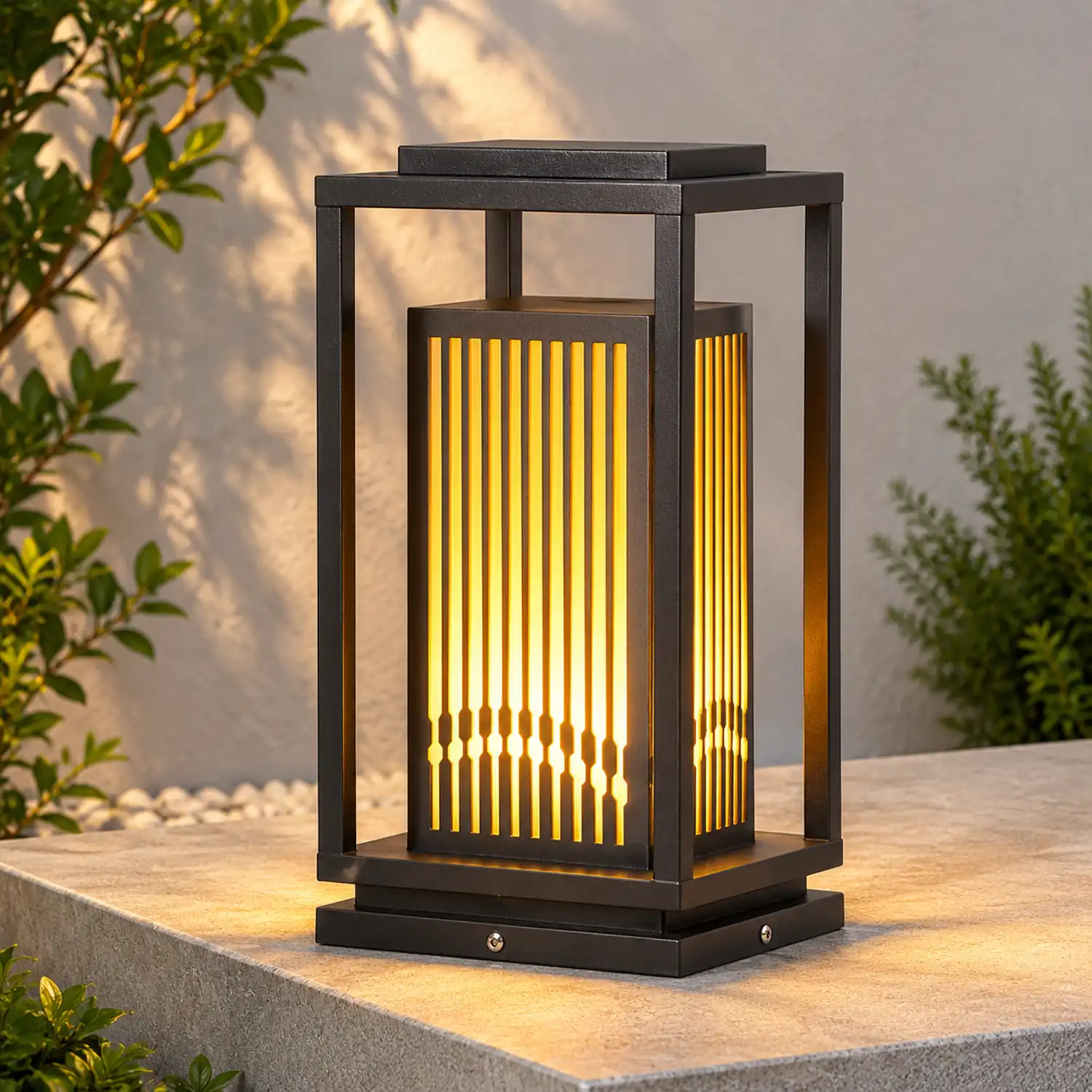 Modern Square Cage Garden Light - Lumpaz