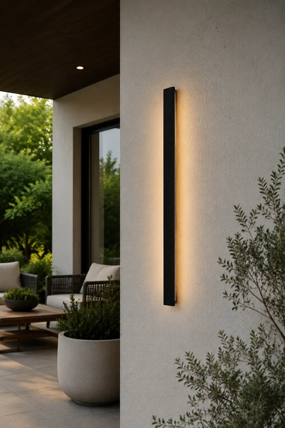 Long Strip Outdoor Sconce Solar Power - Lumpaz