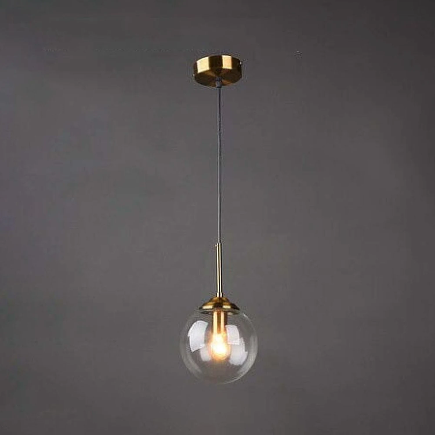 Valentina Modern LED Pendelleuchte Glaskugel, 3 Farben, Esstisch, Metall Glas - Lumpaz
