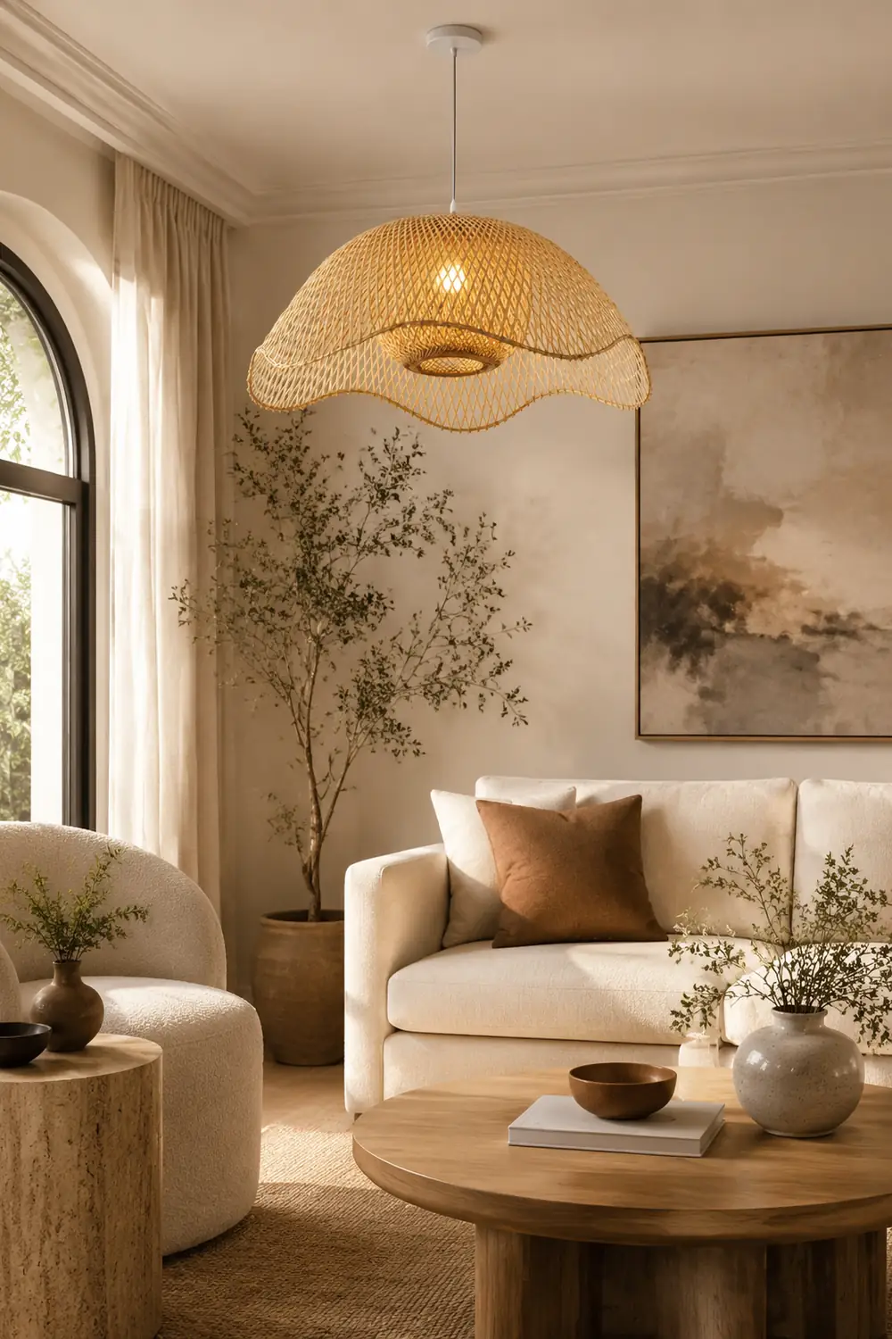 Bamboo Woven Hanging Lighting - Lumpaz