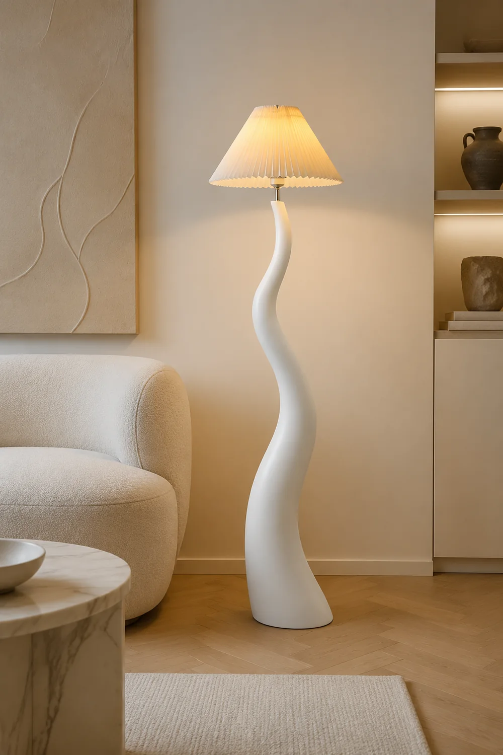 Twisted Pleated Floor Lamp - Lumpaz