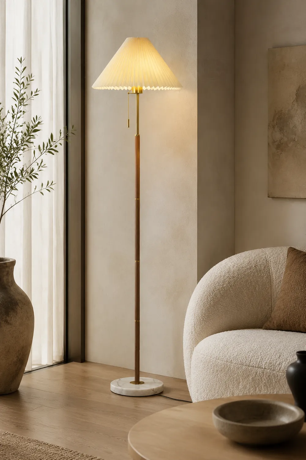 Vintage Pleated Floor Lamp - Lumpaz