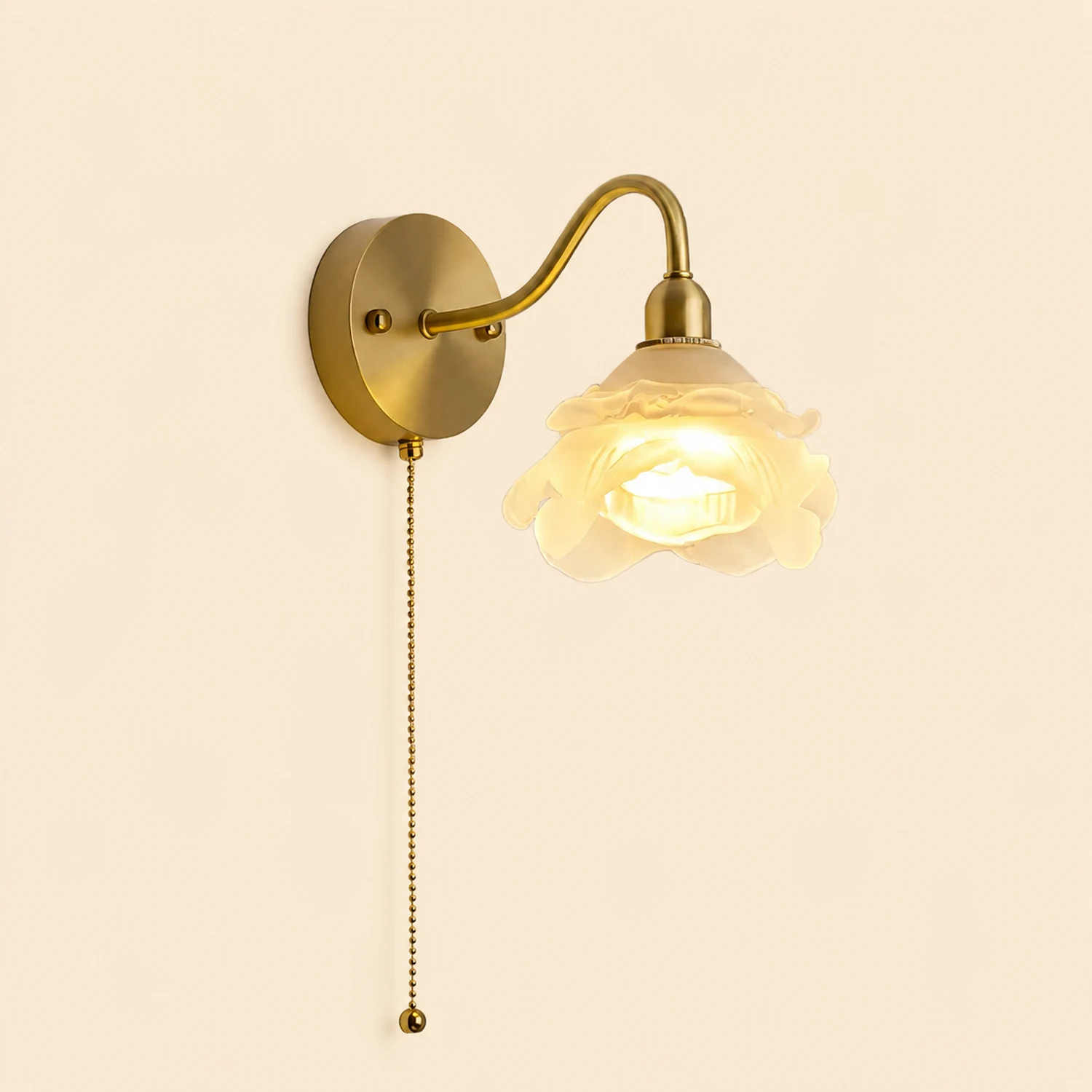 Rose Brass Wall Light - Lumpaz