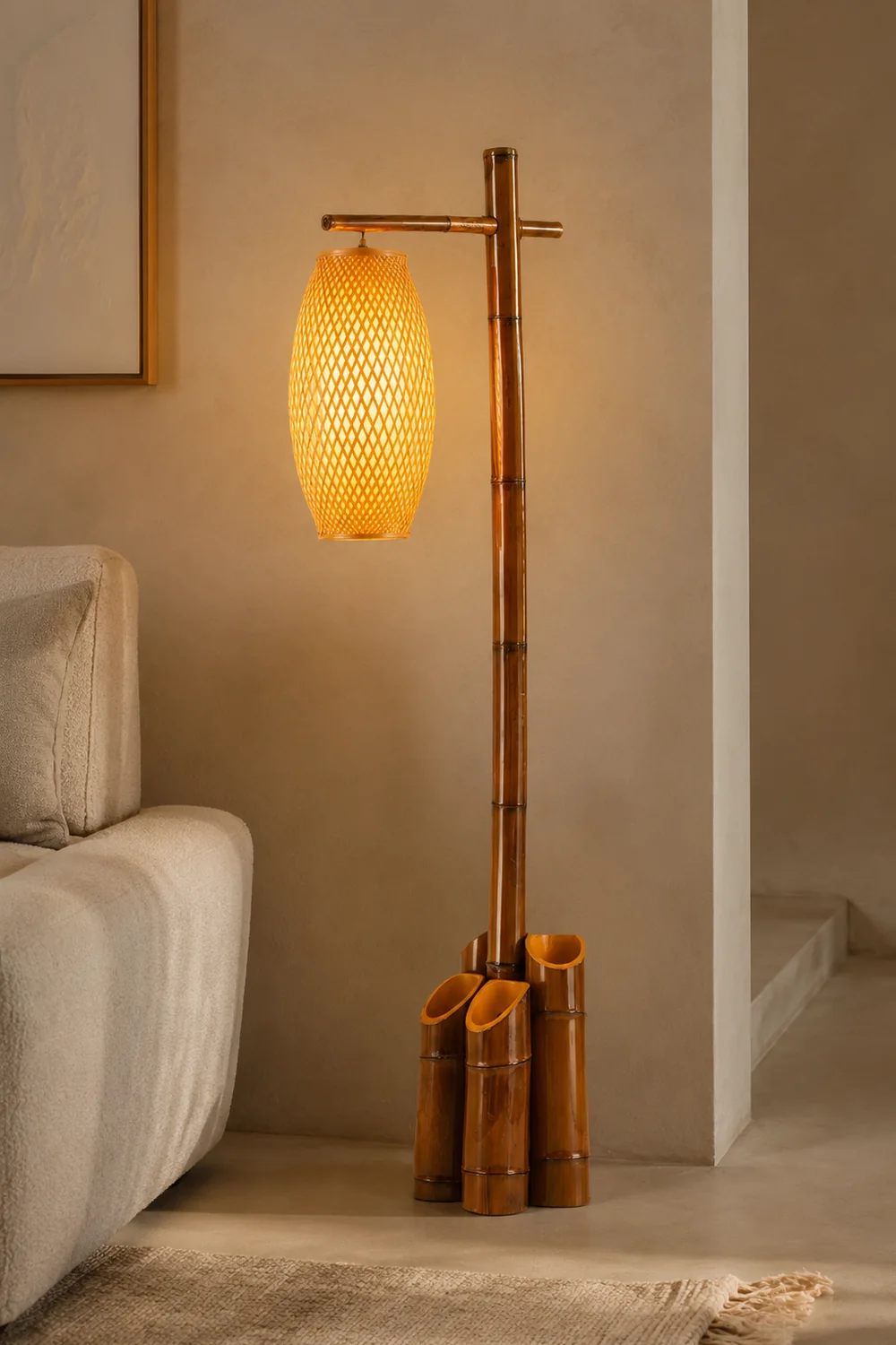 Zen Bamboo Tube Floor Lamp - Lumpaz