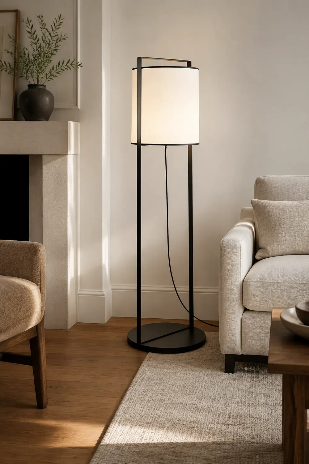 Silhouette Textile Floor Lamp - Lumpaz