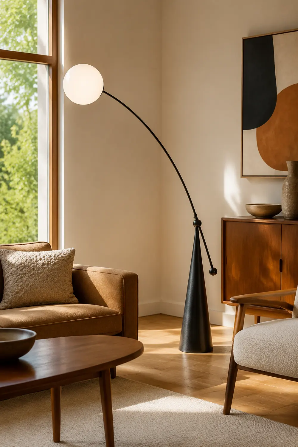 Opal Arc Floor Lamp - Lumpaz