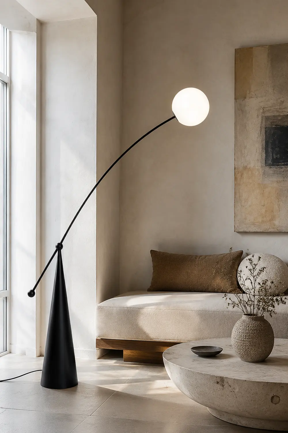 Opal Arc Floor Lamp - Lumpaz