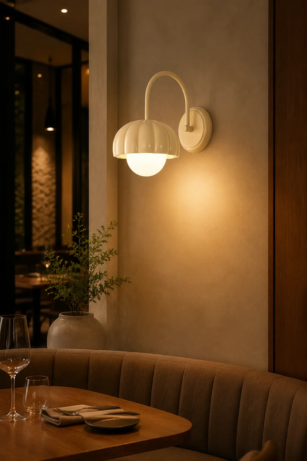 Creamy Pumpkin Wall Light - Lumpaz