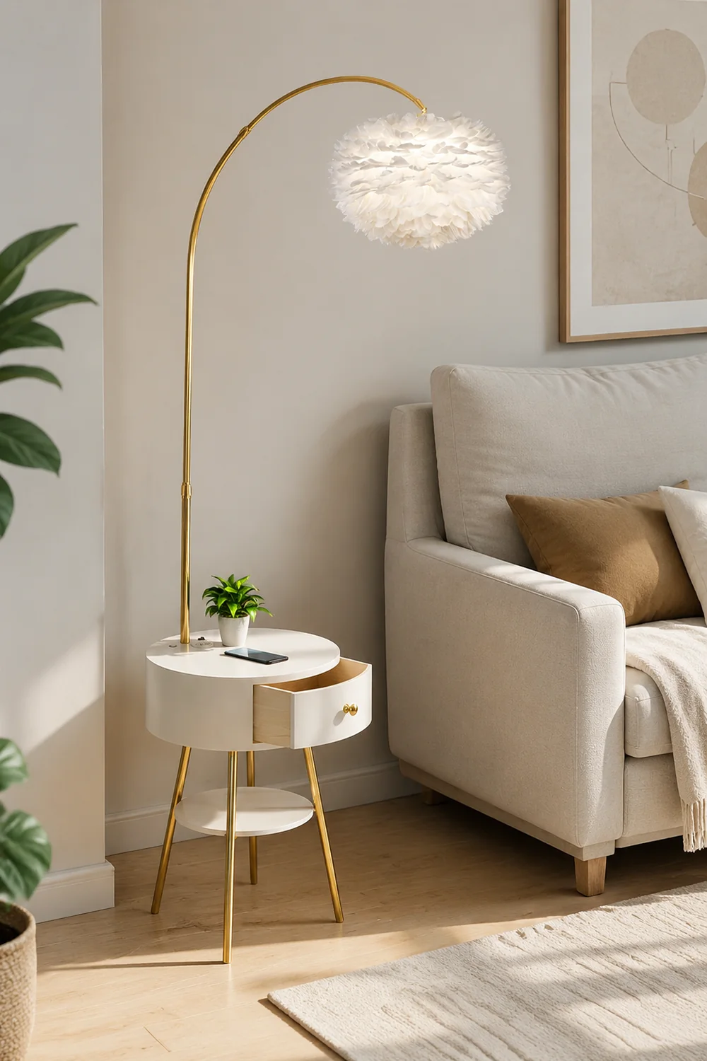 Feather Drawer Floor Lamp - Lumpaz