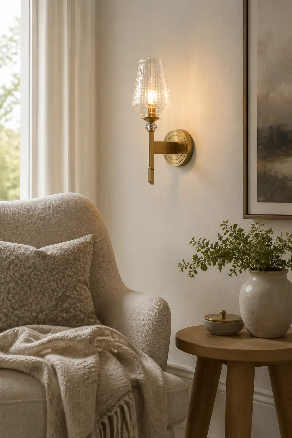 Devora Brass Wall Lamp - Lumpaz