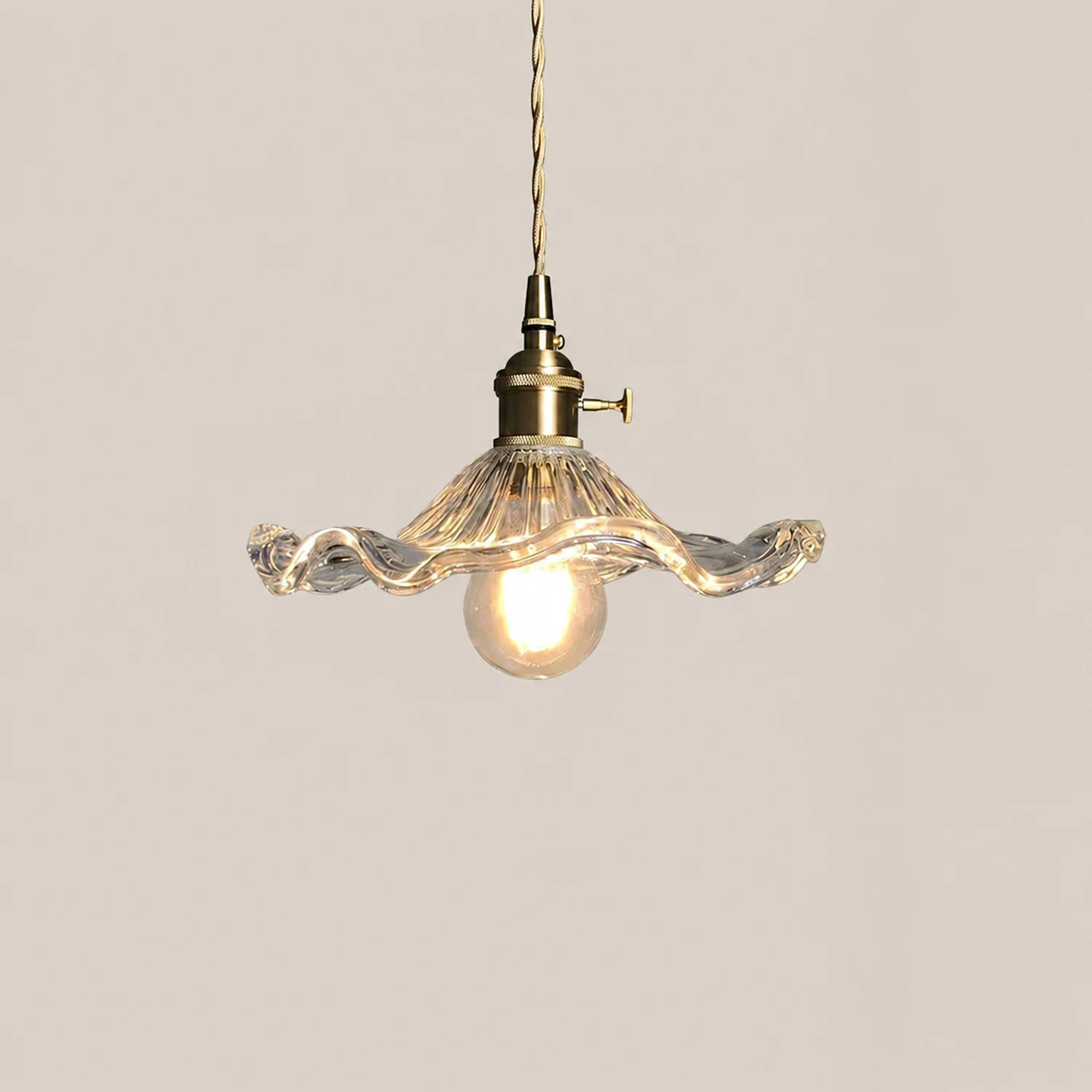 Stylish Hibiscus Flower Glass Pendant Light - Lumpaz