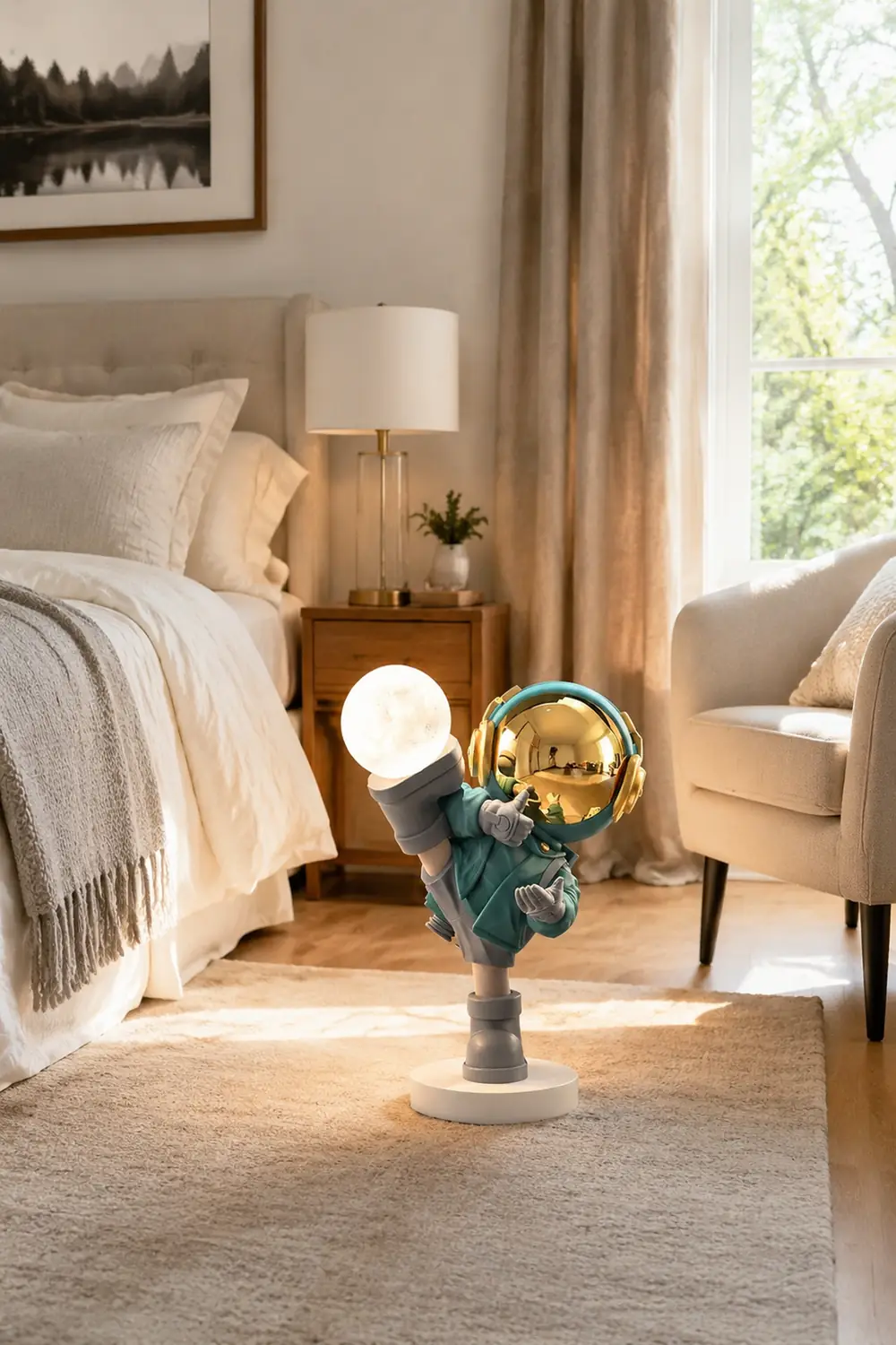 Effort Astronaut Built-in Battery Floor Lamp - Lumpaz