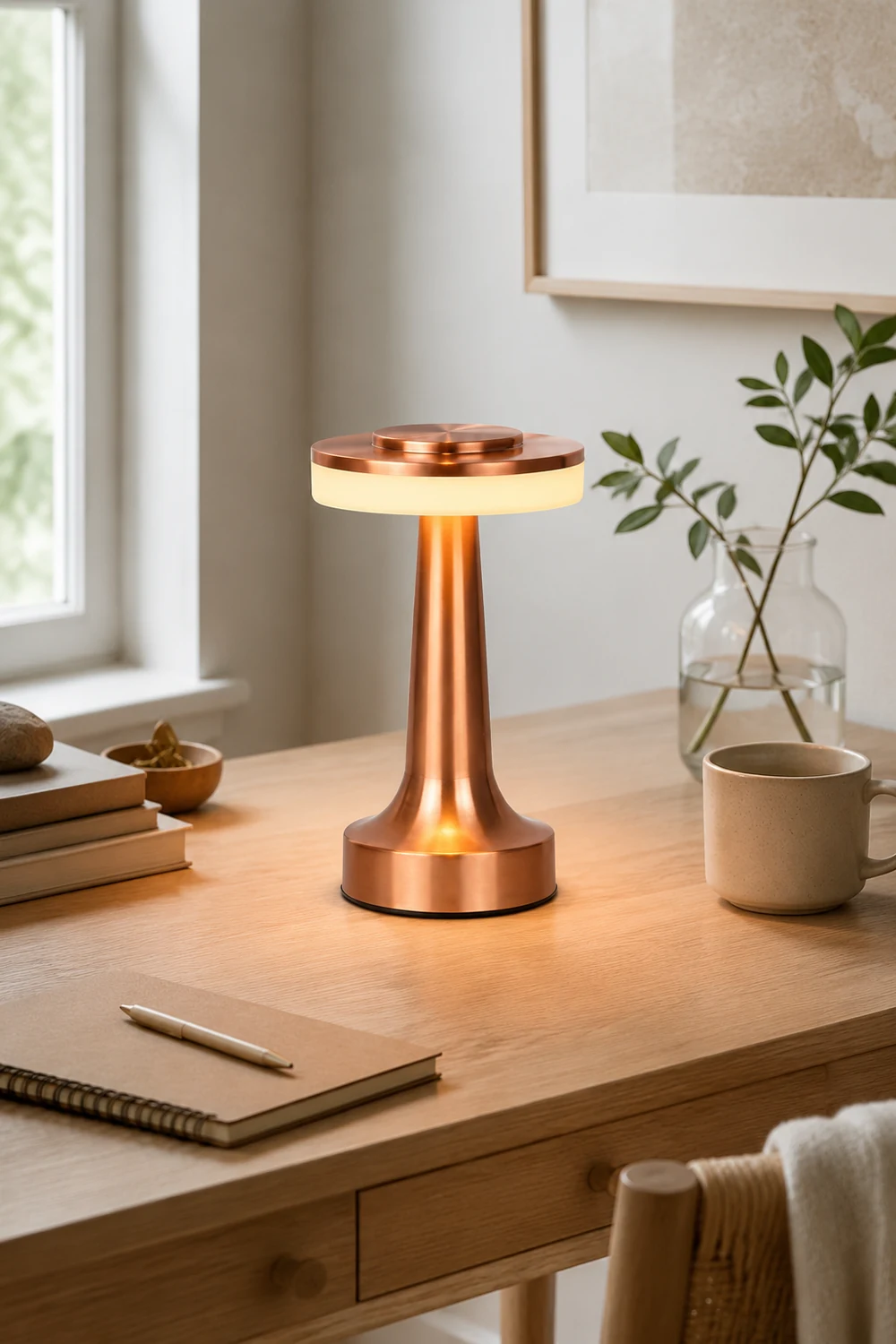 Salgado Modern Pilz Tischleuchte Metall, Bronze/Gold/Silber， Wohnzimmer - Lumpaz