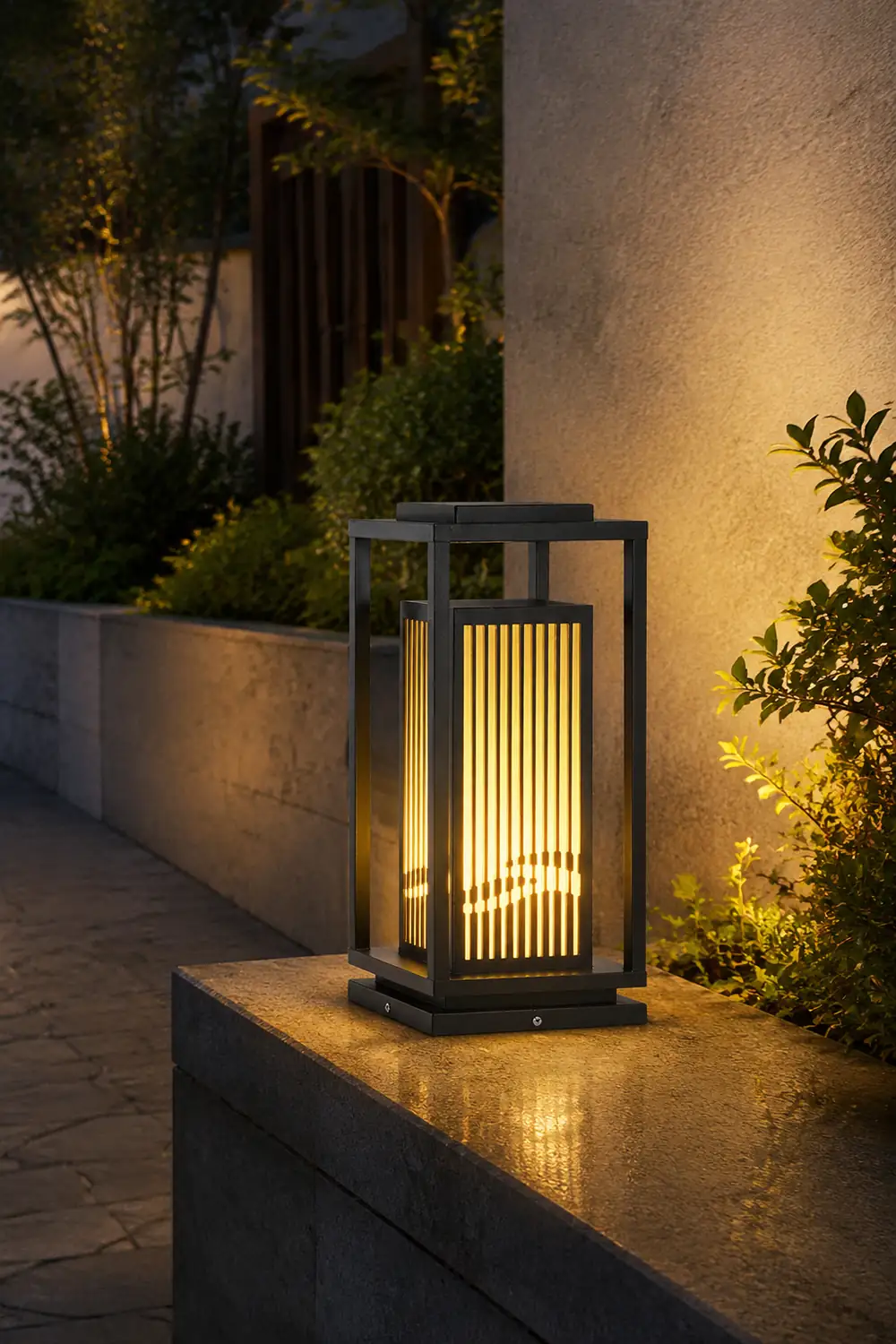 Modern Square Cage Garden Light - Lumpaz
