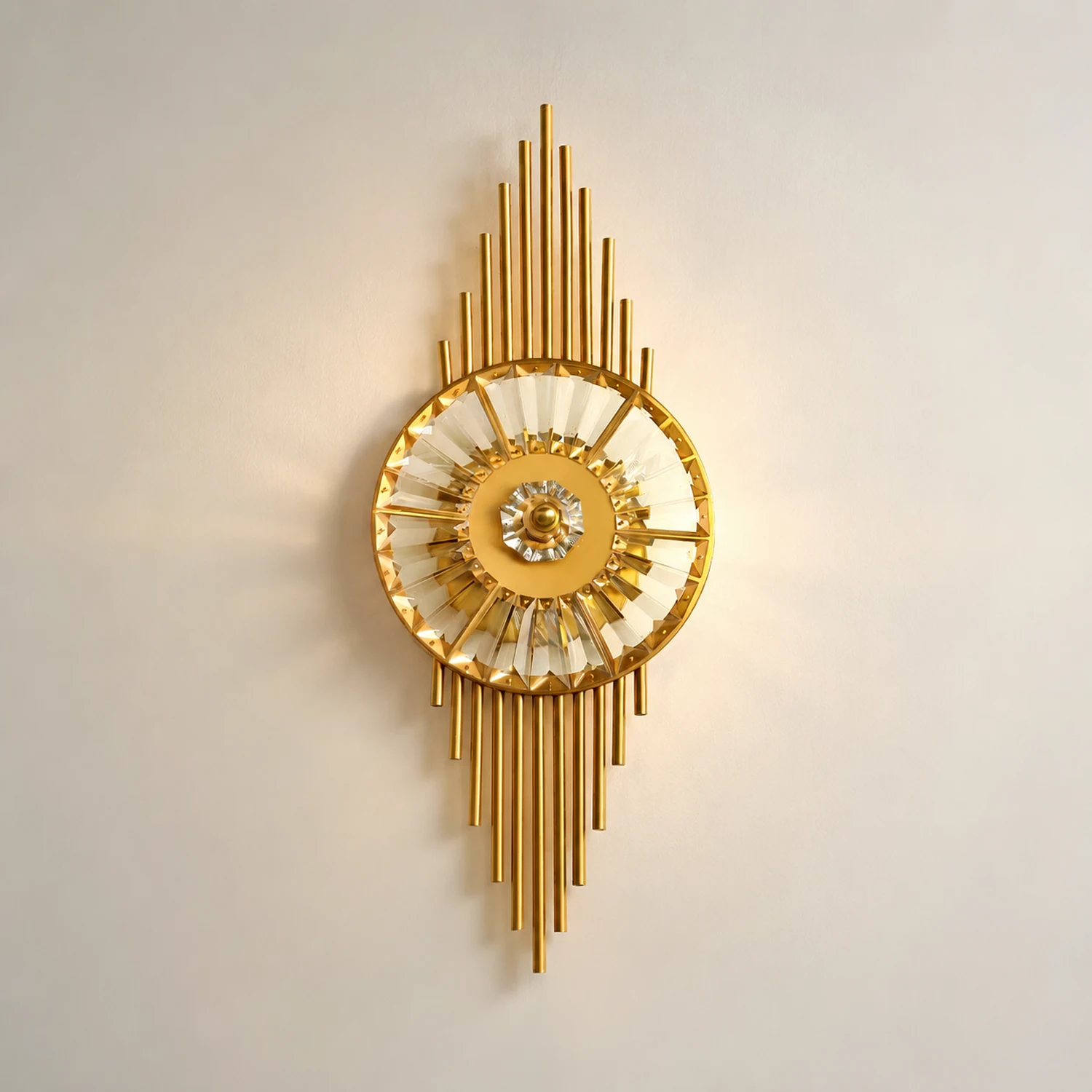 Crystal Gear Gold Wall Light - Lumpaz