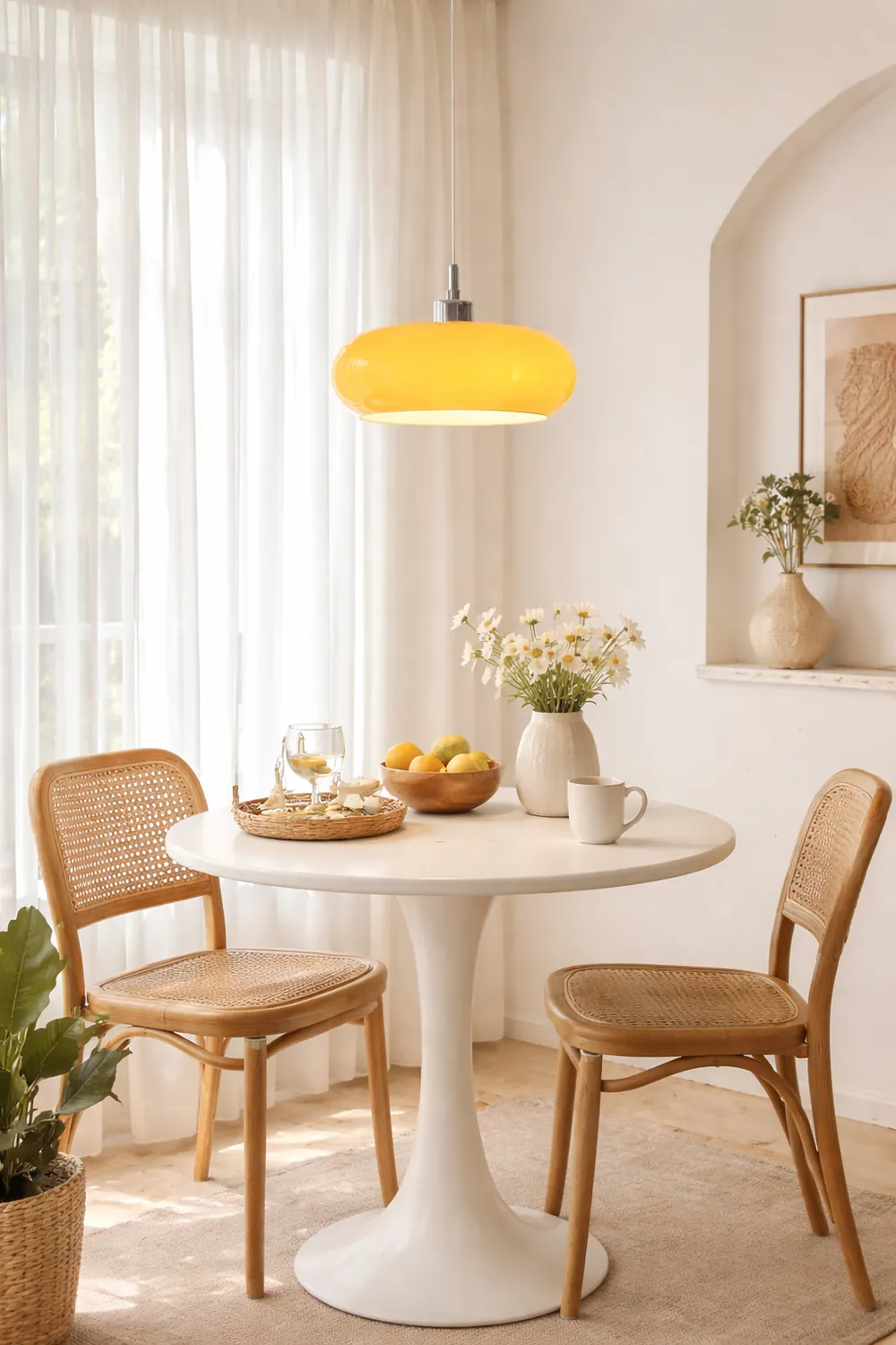Vintage Bauhaus Round Glass Pendant Light - Lumpaz