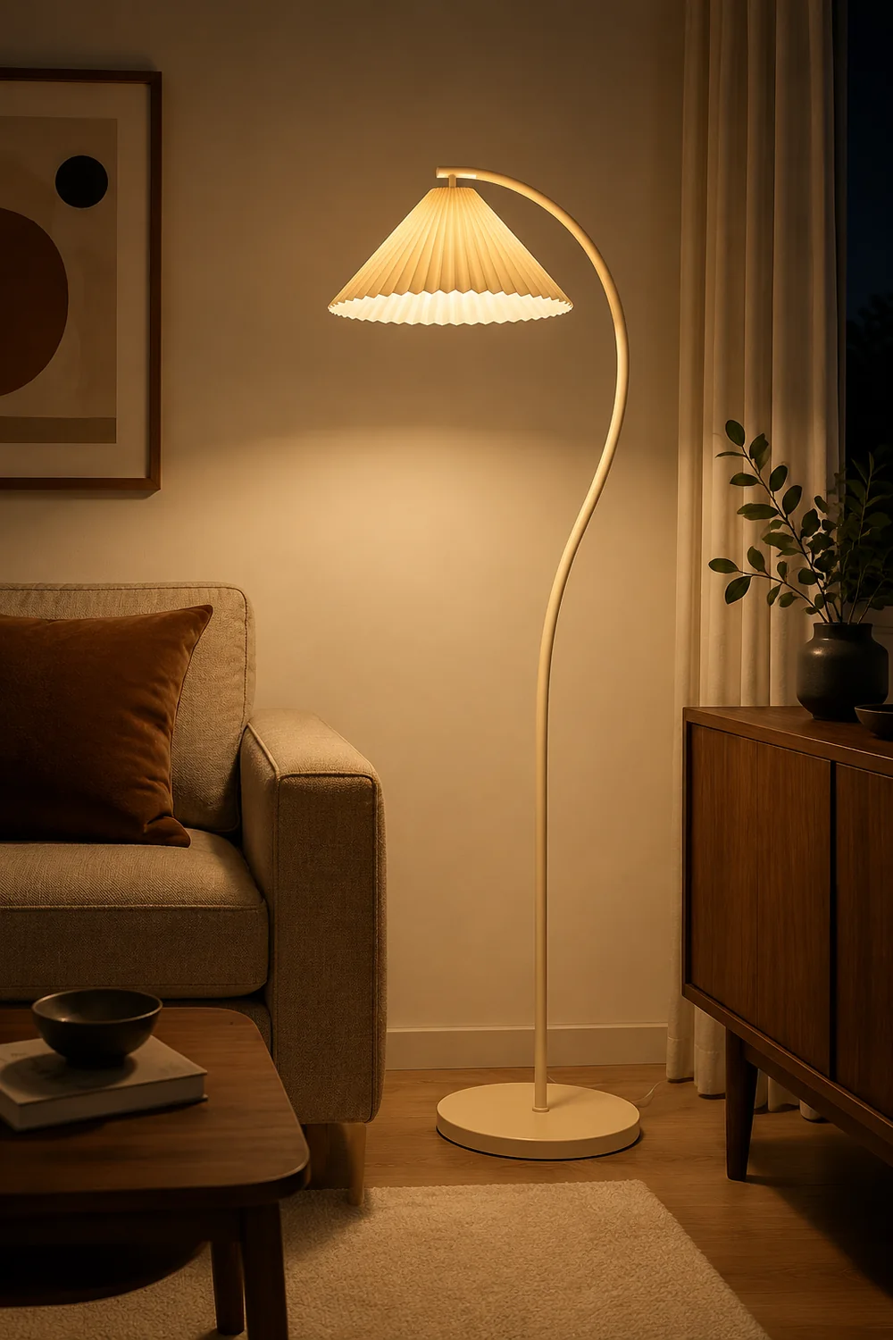 Crescini Pleated Floor Lamp - Lumpaz