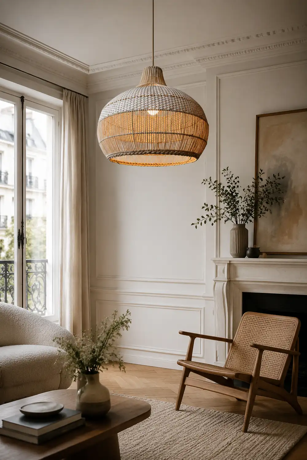 Rattan Kitchen Island Pendant Lighting Wicker Lamp Shade - Lumpaz