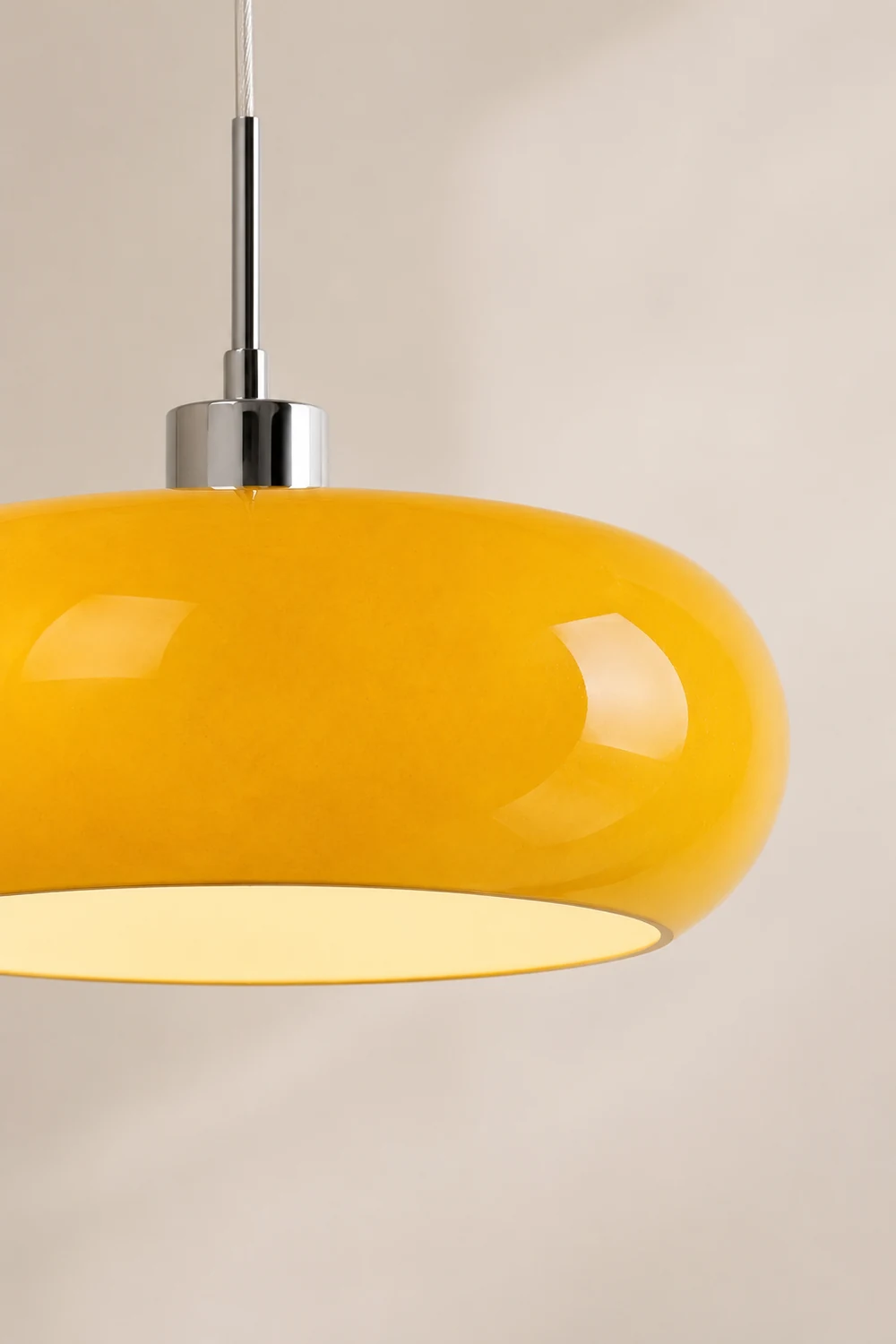 Vintage Bauhaus Round Glass Pendant Light - Lumpaz