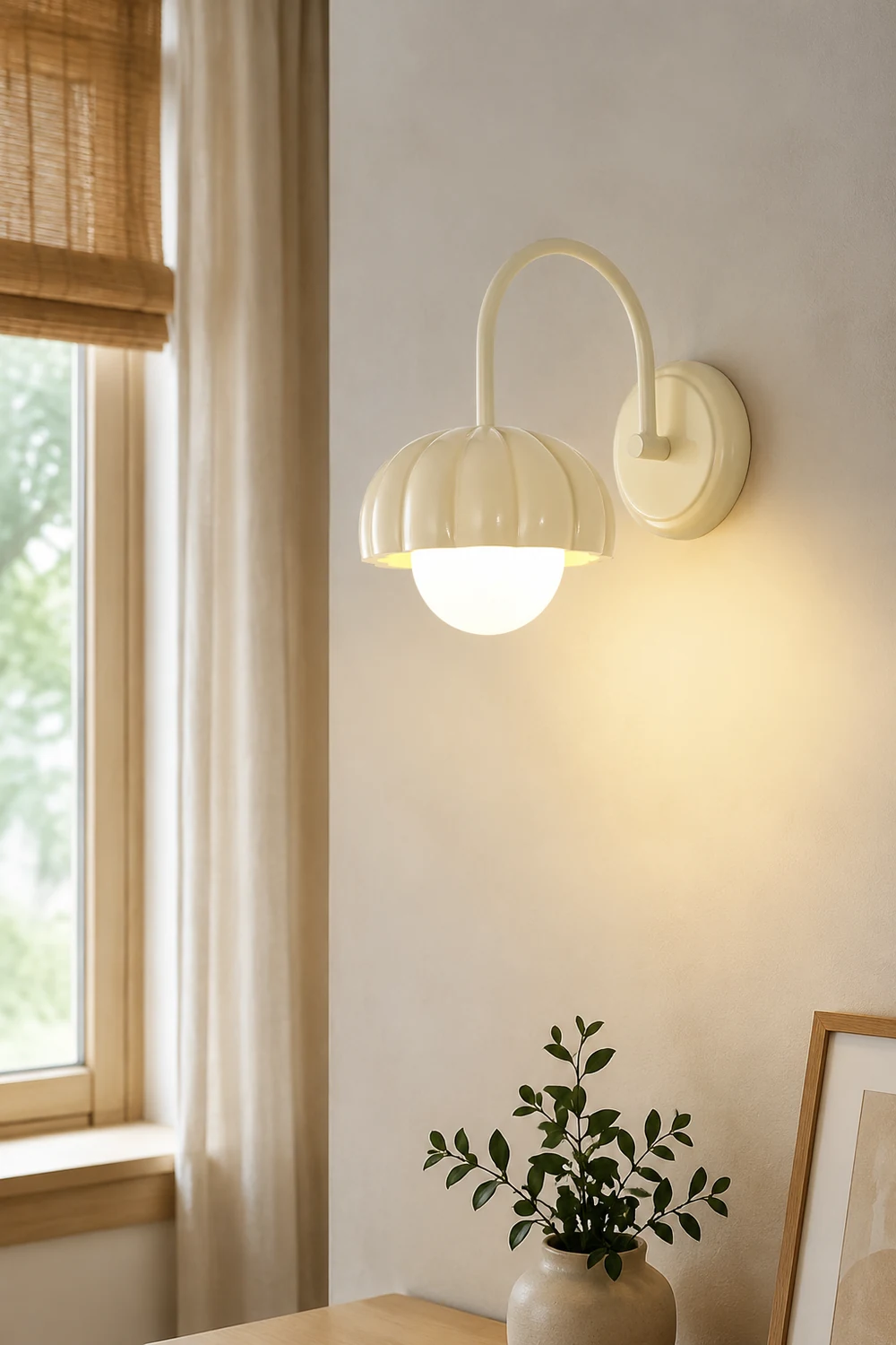 Creamy Pumpkin Wall Light - Lumpaz