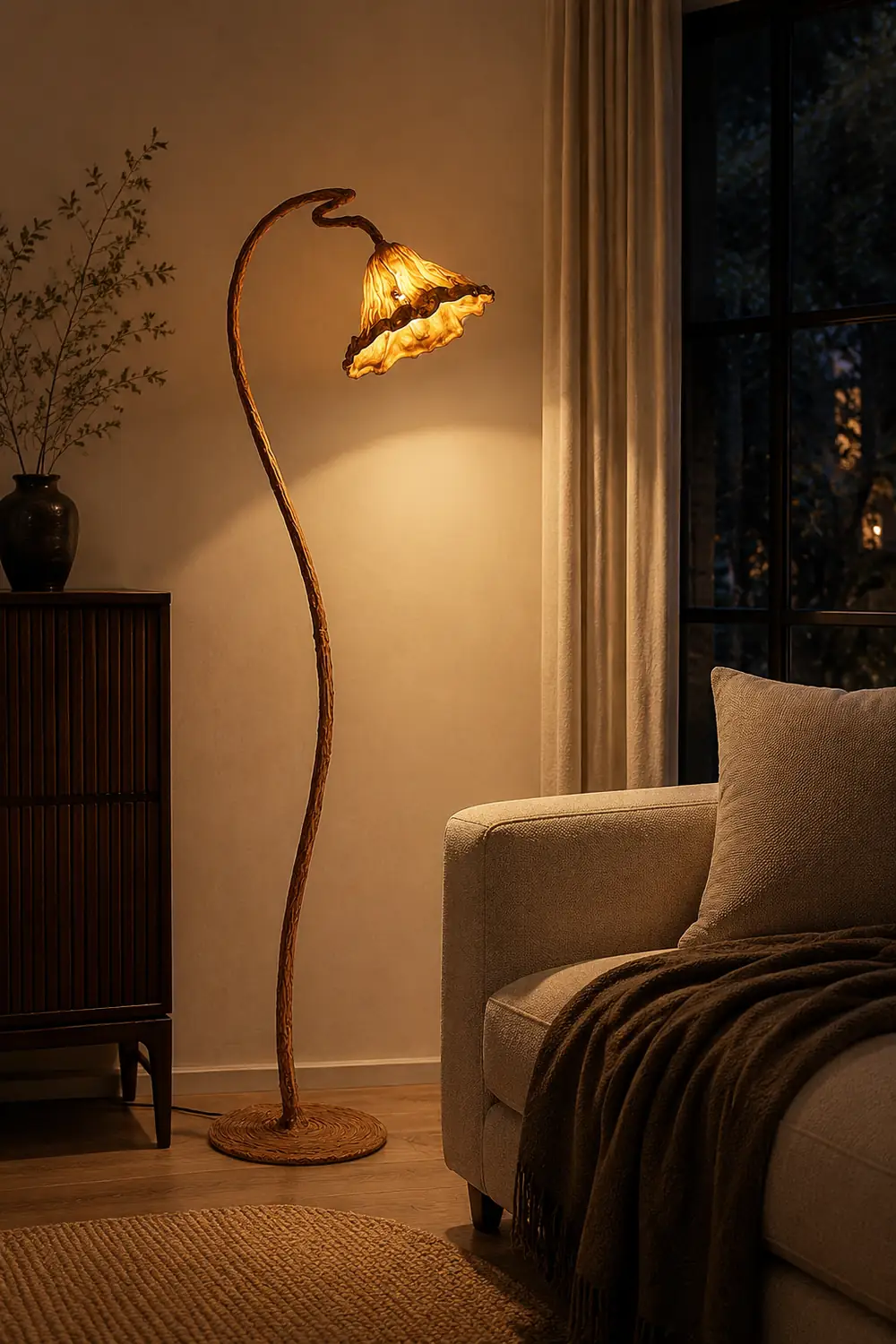 Artistic Lotus Leaf Floor Lamp - Lumpaz