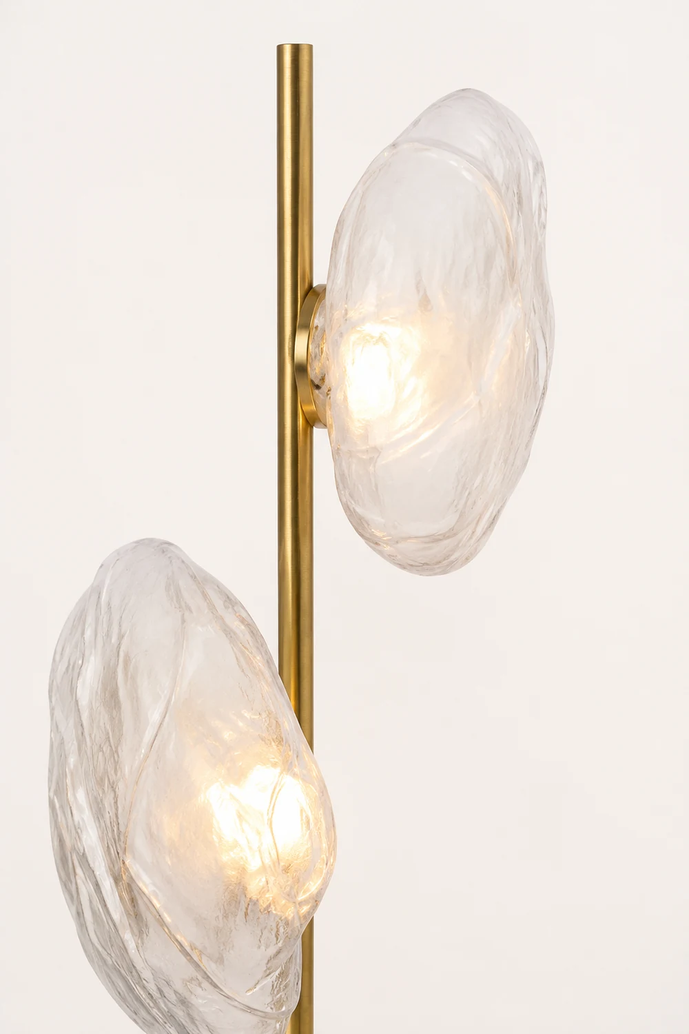 Byres Designer Unregelmäßige Metall/Keramik Tischlampe, Gold/Klar/Grau/Schwarz - Lumpaz