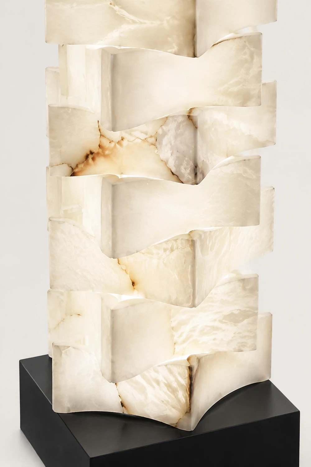 Stacked Alabaster Squares Floor Lamp - Lumpaz