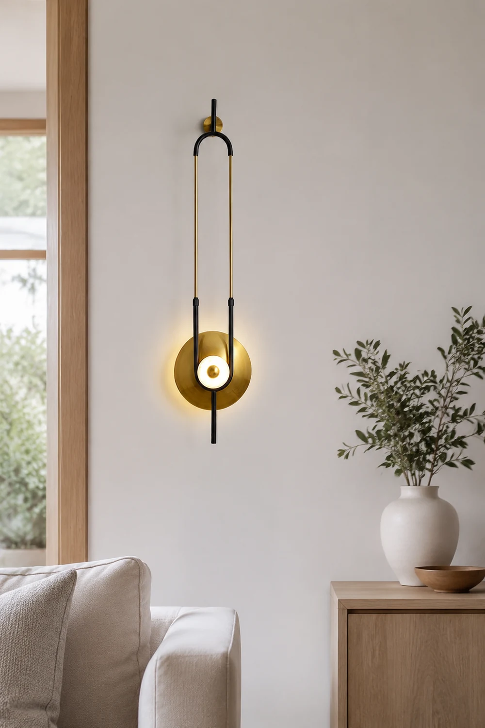 Ellipse Ring Marble Wall Light - Lumpaz