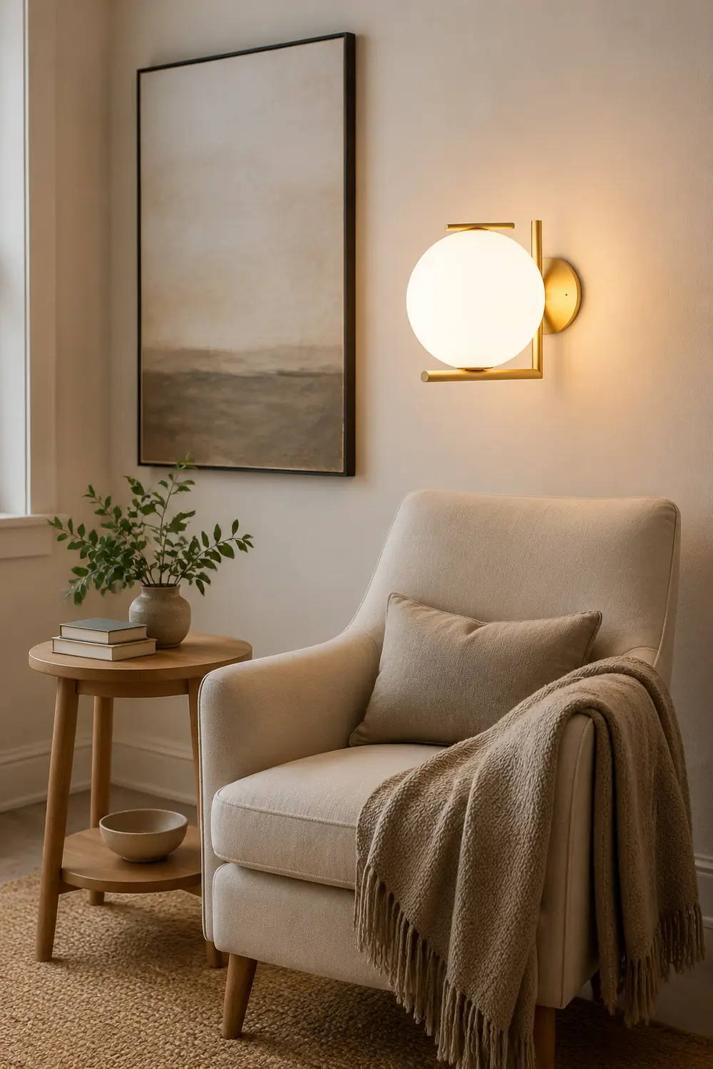 Blown Glass Opal Glass Wall Lamp - Lumpaz