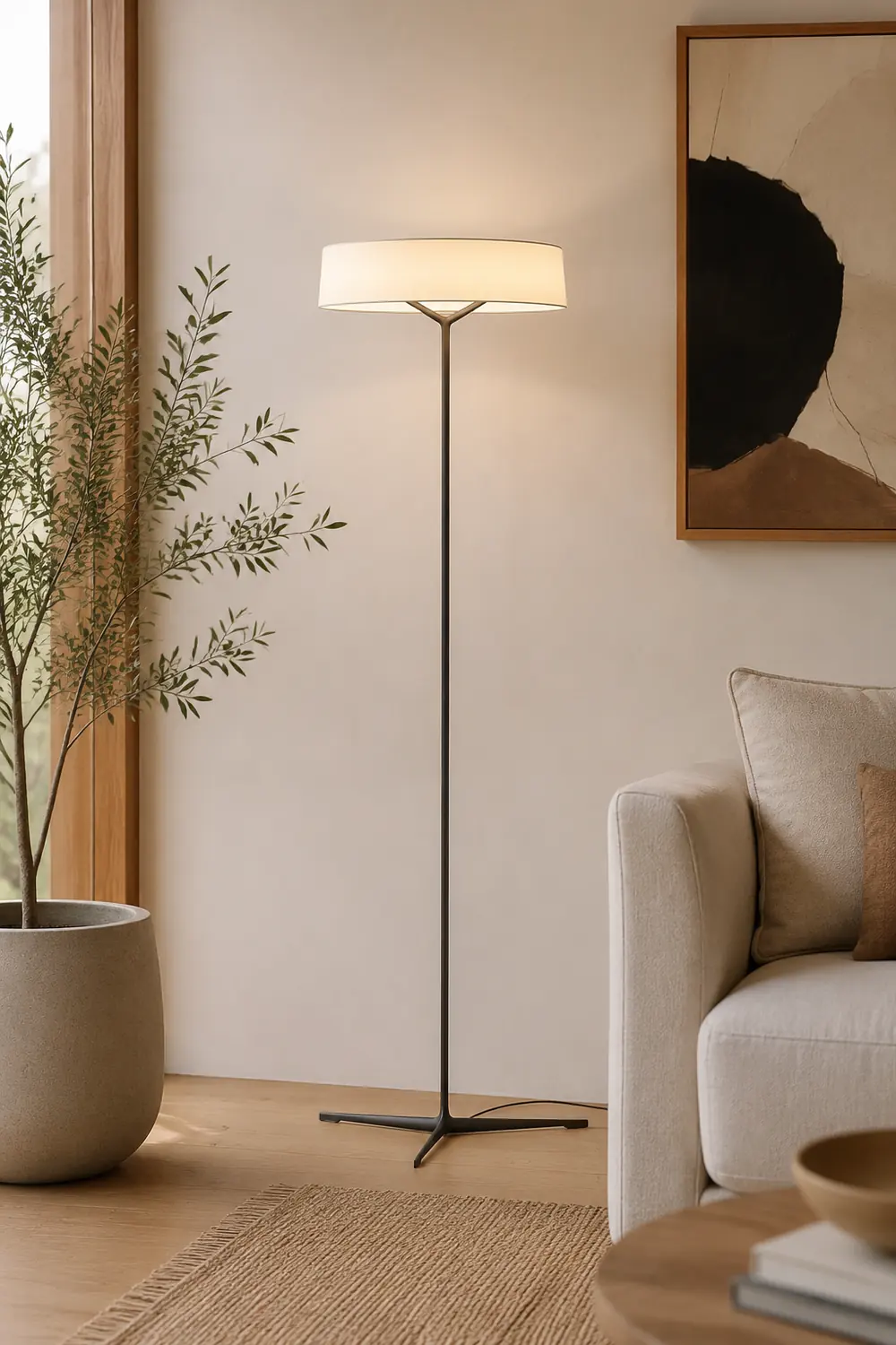 Paper Glow Circular Floor Lamp - Lumpaz