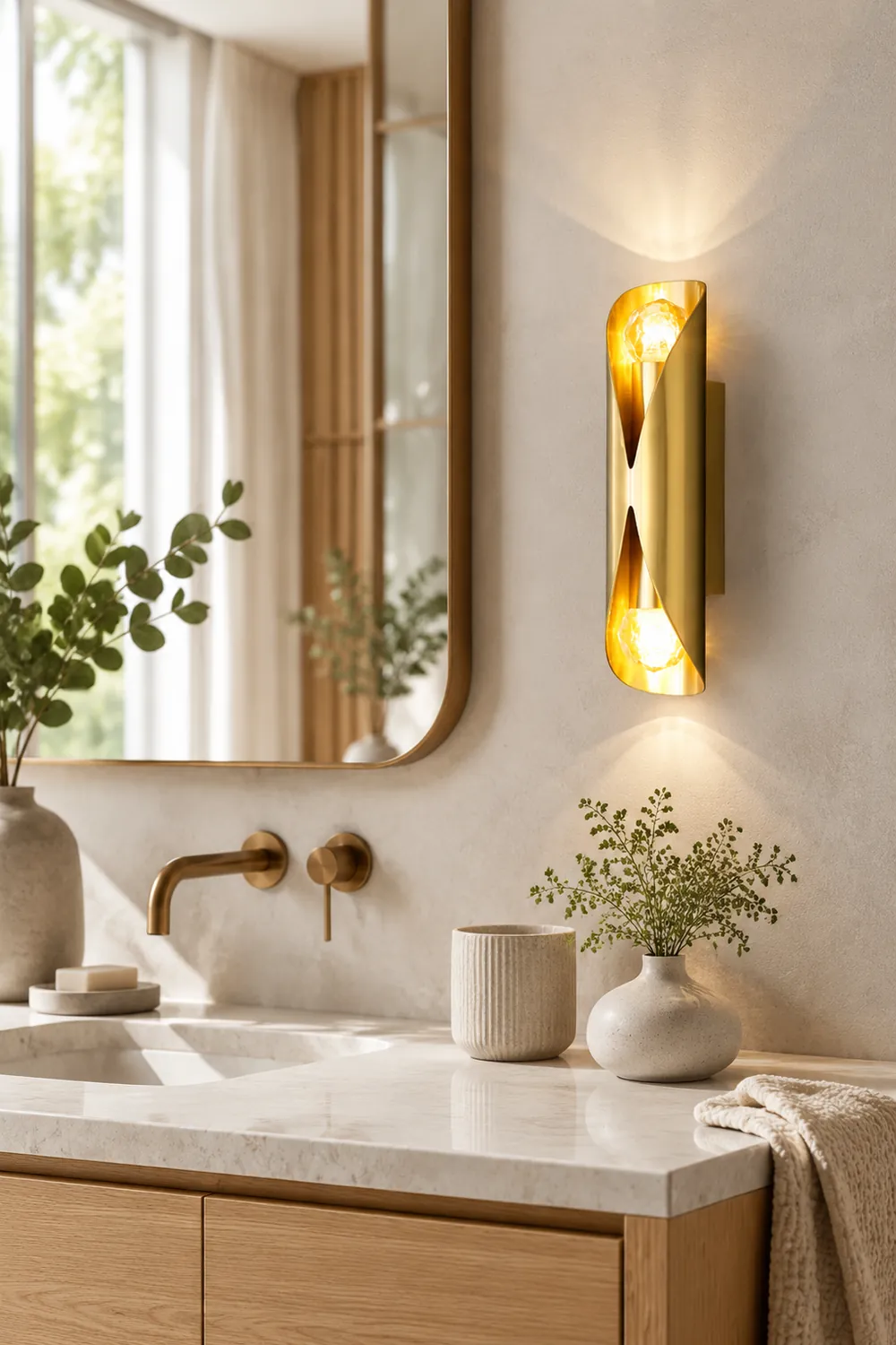 Diamonds Brass Wall Lamp - Lumpaz