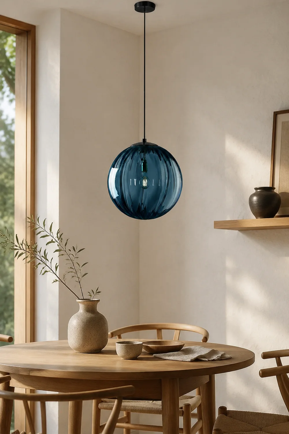 Modern Simple Round Glass Pendant Light - Lumpaz