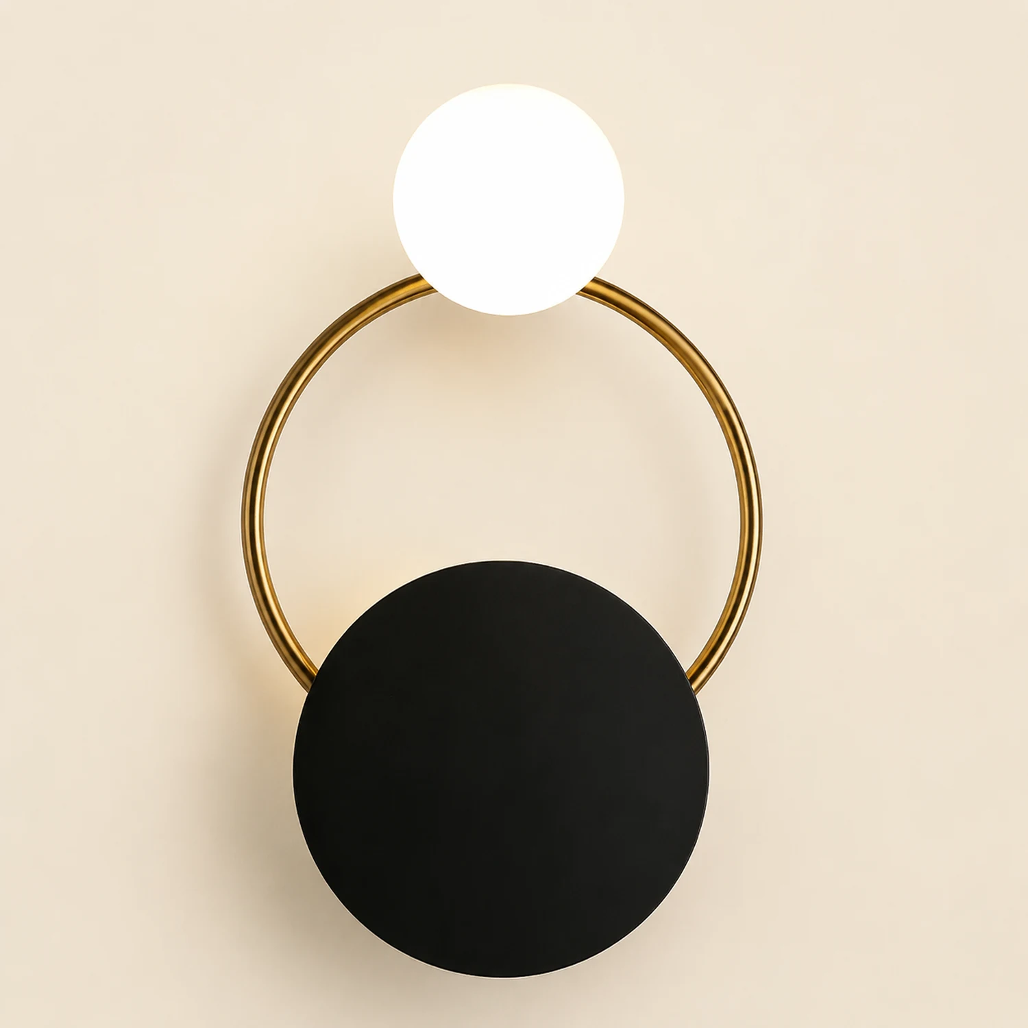 Black Circular Rings Wall Lamp - Lumpaz