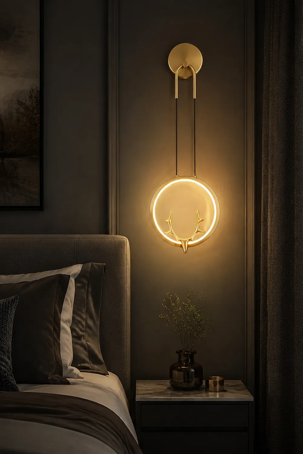 Golden Antler Wall Light - Lumpaz