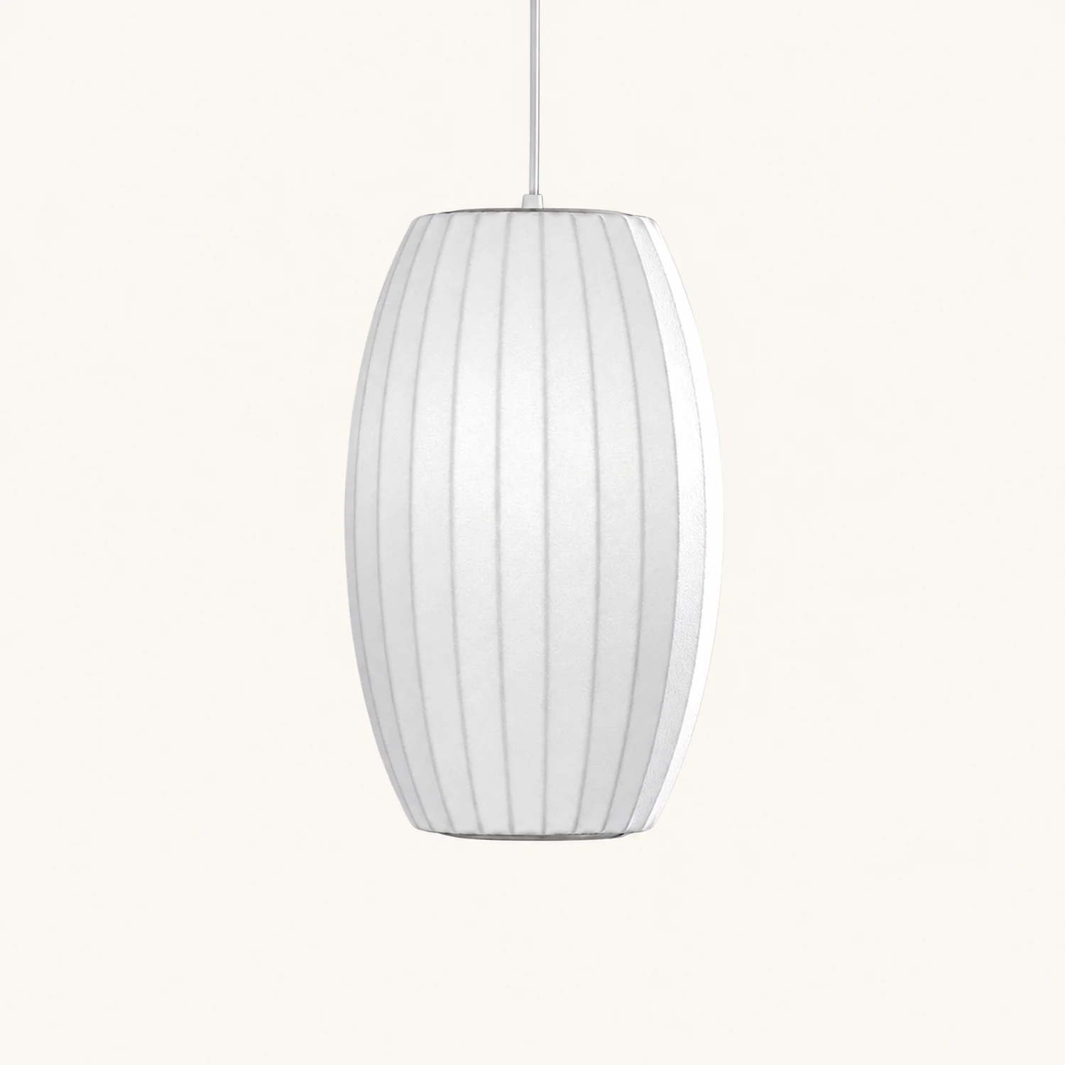 Nordic White Lantern Saucer Pendant Light For Living Room - Lumpaz