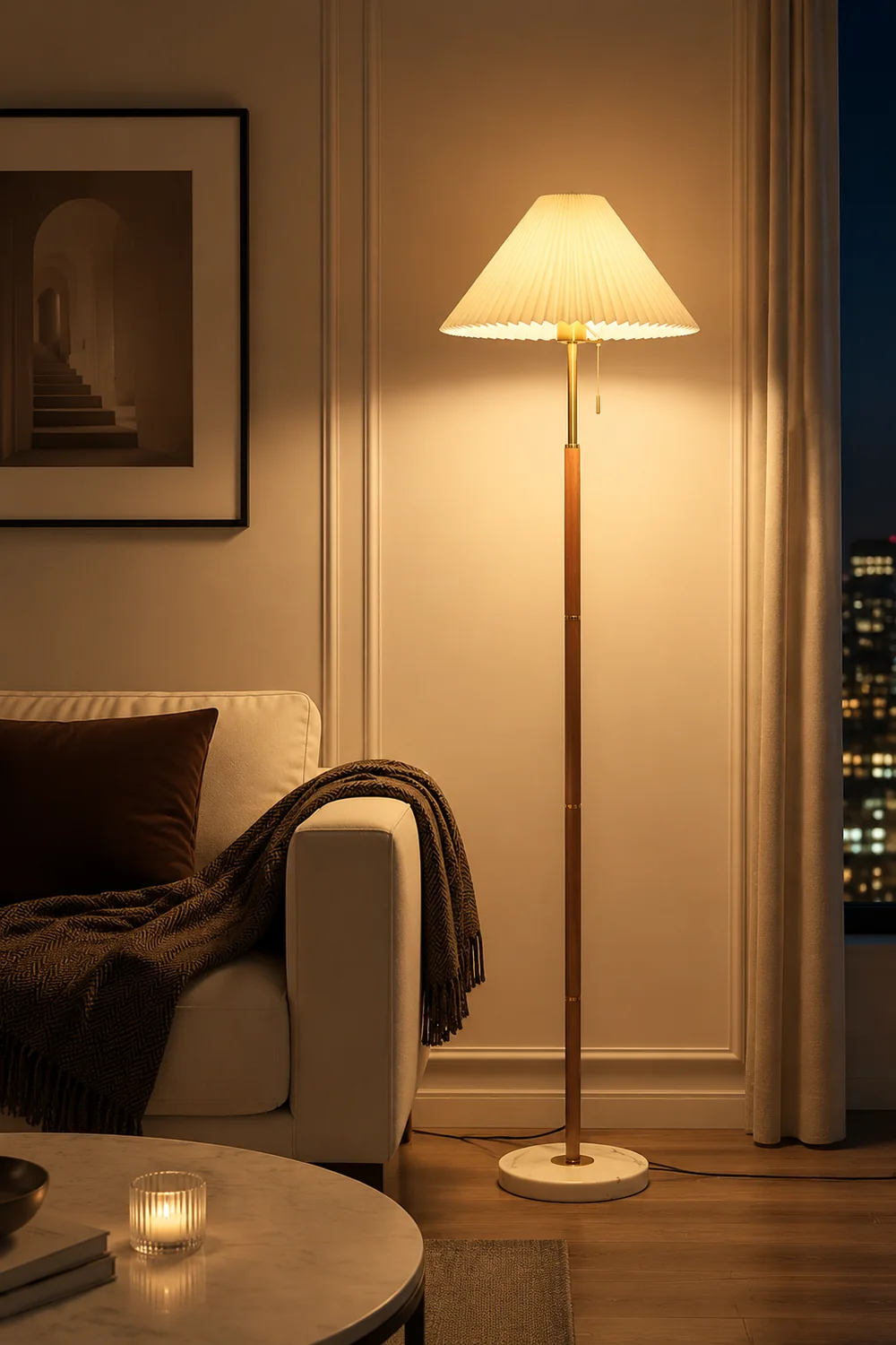 Vintage Pleated Floor Lamp - Lumpaz