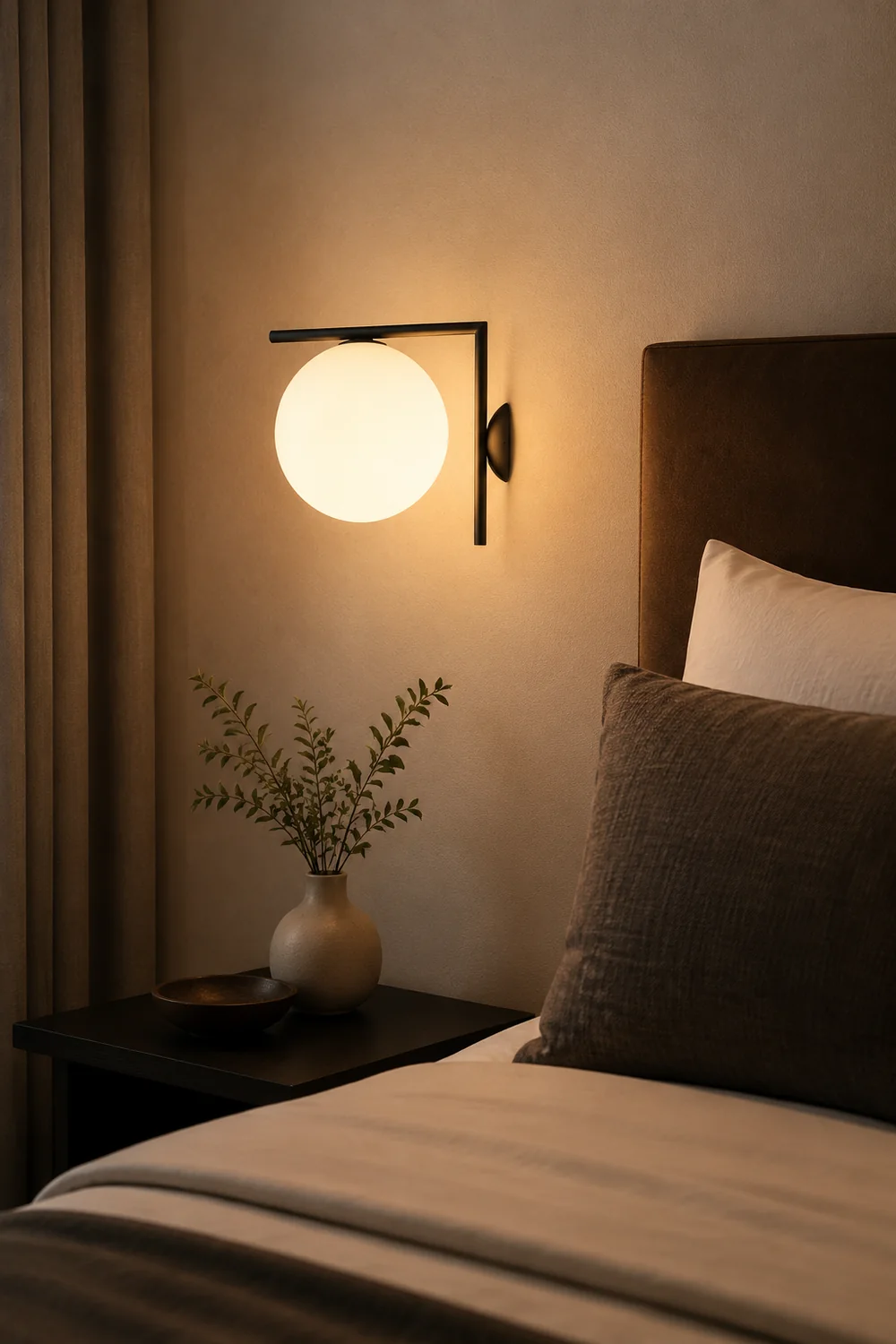 Blown Glass Opal Glass Wall Lamp - Lumpaz
