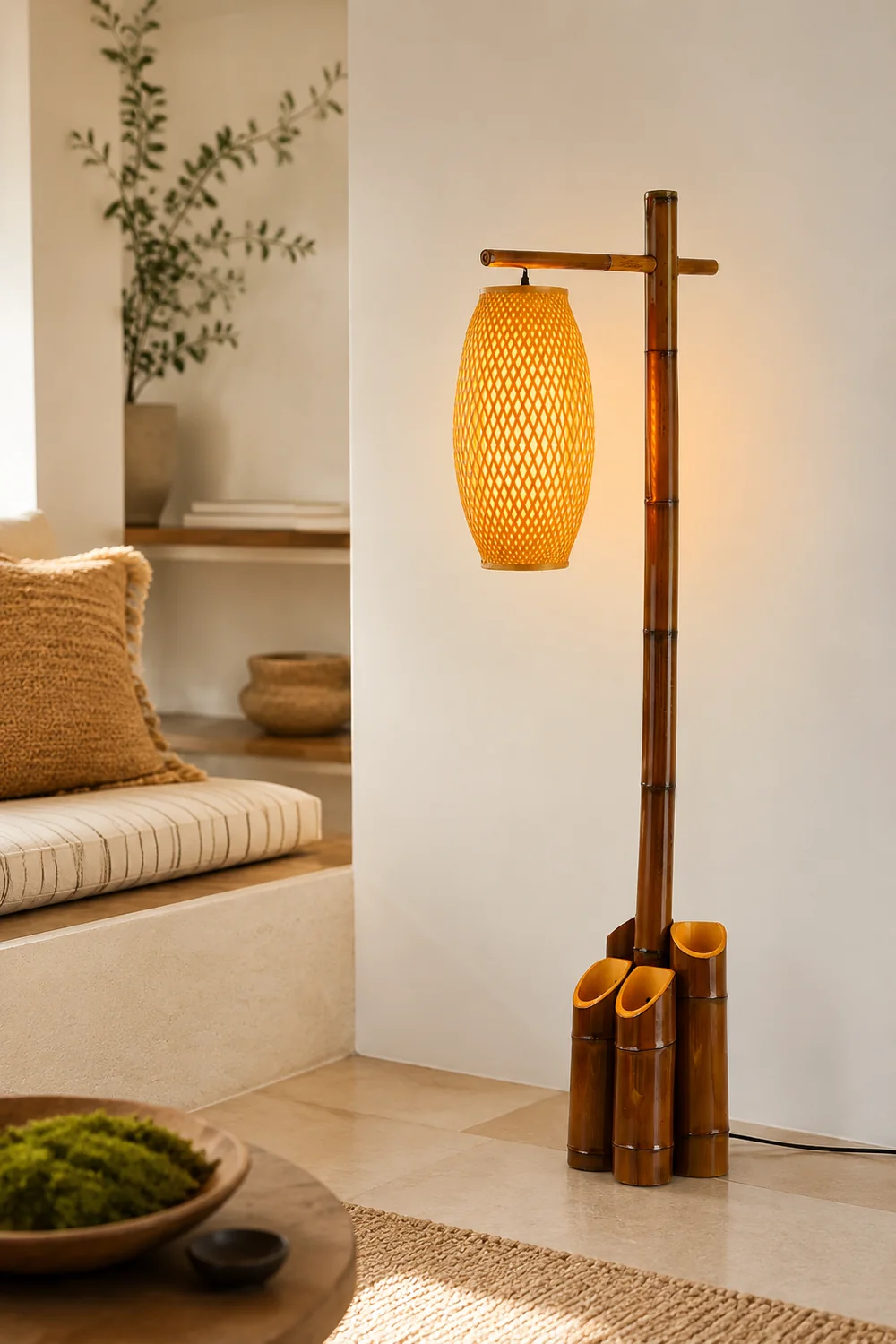 Zen Bamboo Tube Floor Lamp - Lumpaz