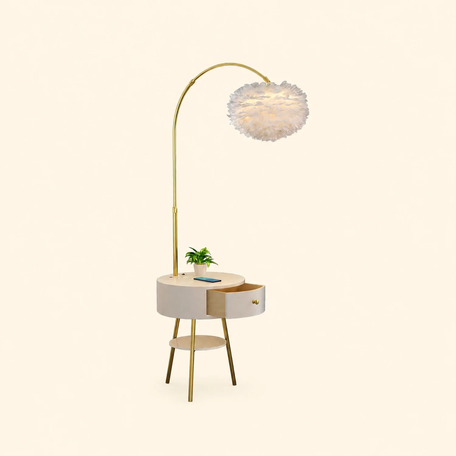 Feather Drawer Floor Lamp - Lumpaz