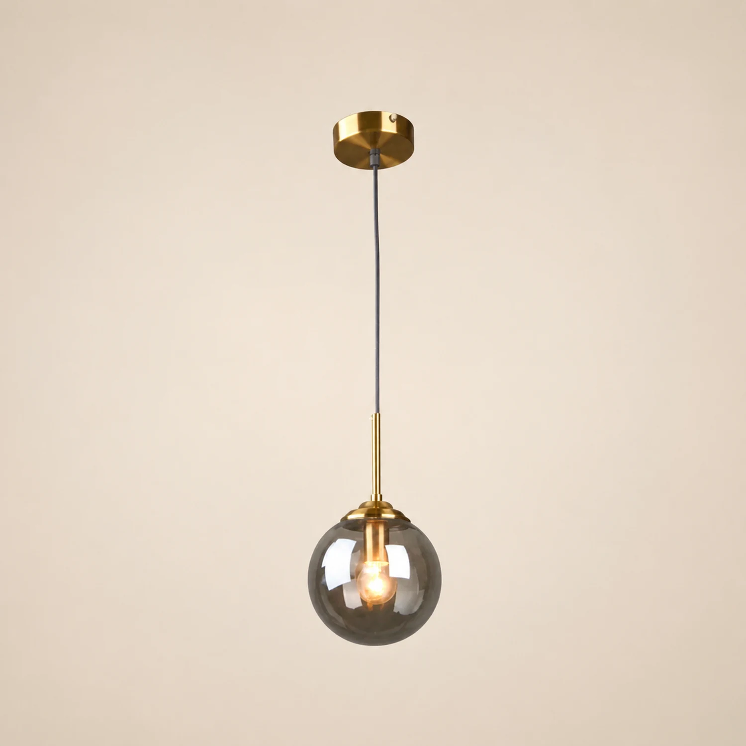 Valentina Modern LED Pendelleuchte Glaskugel, 3 Farben, Esstisch, Metall Glas - Lumpaz